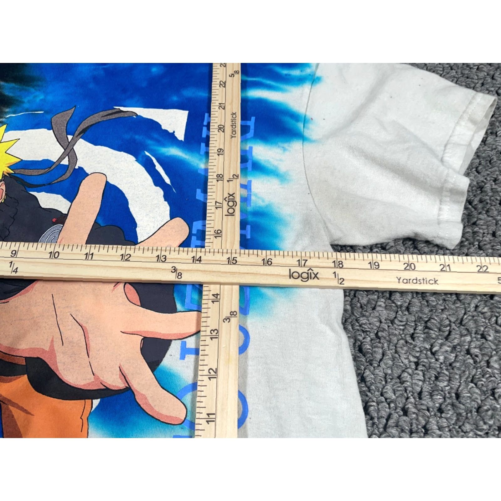 Etro Retro Naruto Shippuden Tie Dye T-Shirt Adult Medium Blue Gray Anime AOP Size US M / EU 48-50 / 2 - 6 Thumbnail
