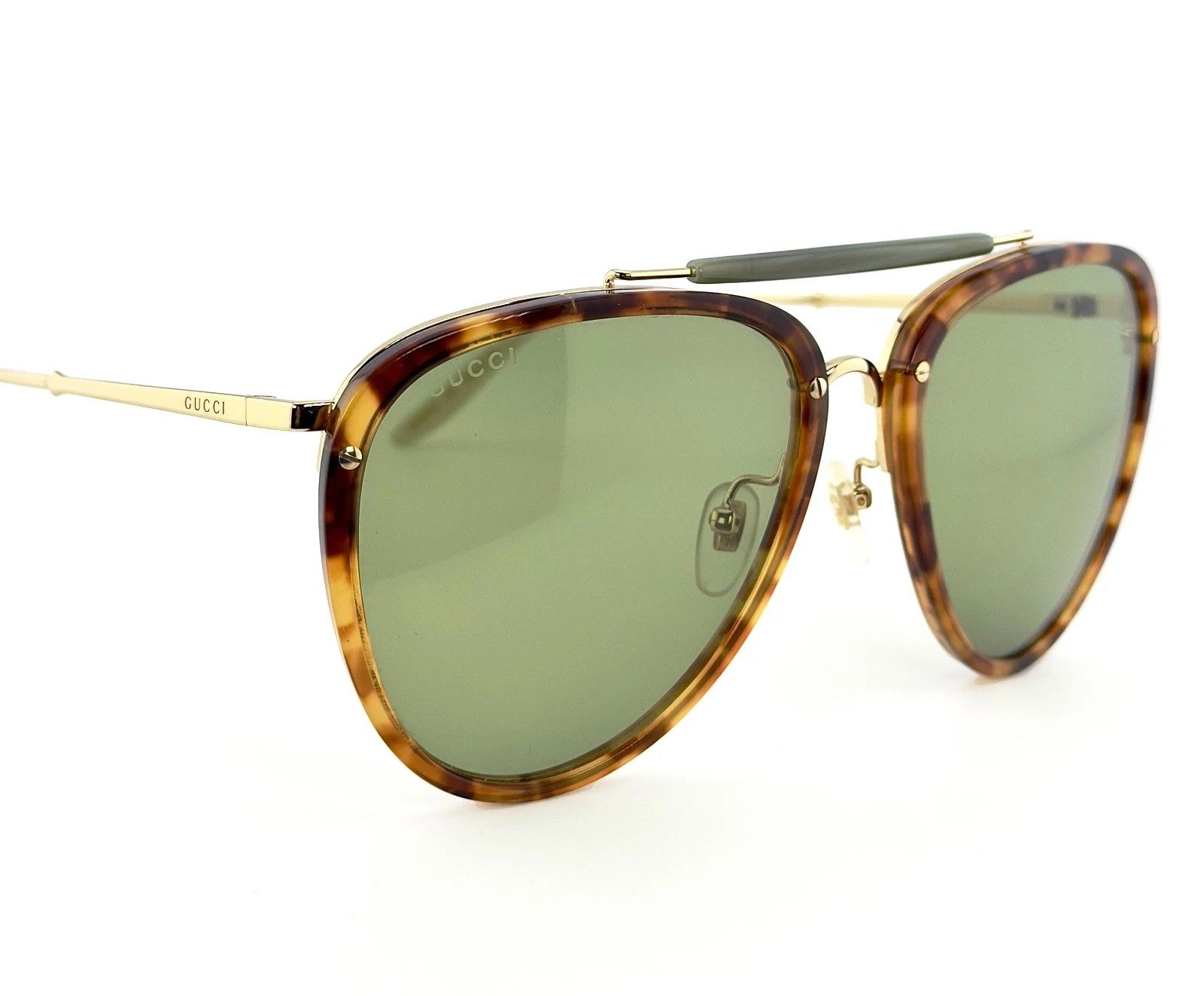 Gucci GUCCI 0672 Gg0672S Brown Havana Retro Aviator Sunglasses 003 Size ONE SIZE - 5 Thumbnail