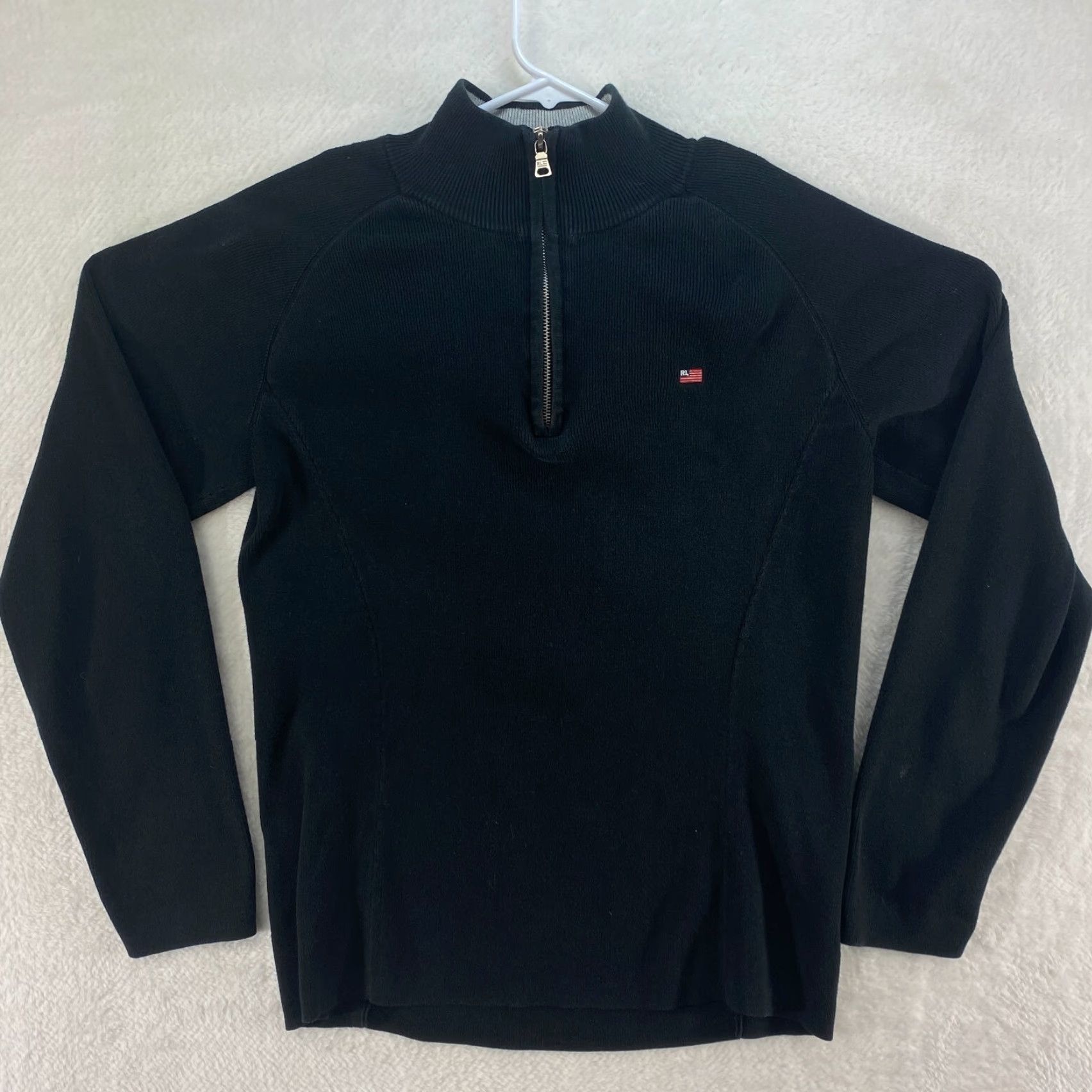 Polo Ralph Lauren VTG Polo Ralph Lauren Black 1/4 Zip Sweater Mock Neck XL Polo Jeans Company Shirt Mens Size US XL / EU 56 / 4 - 2 Thumbnail