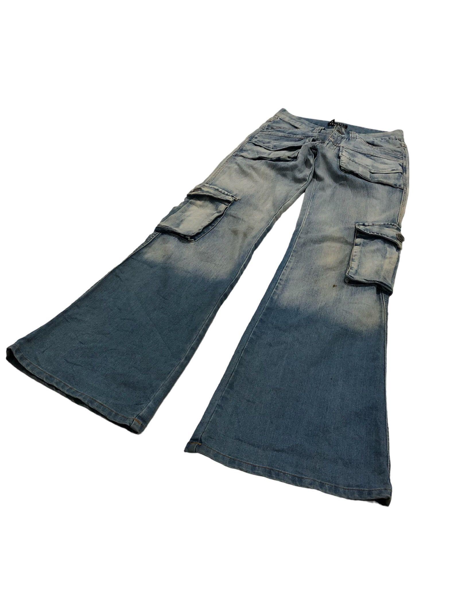 If Six Was Nine Japanese Flared cargo Denim Size US 29 - 4 Thumbnail