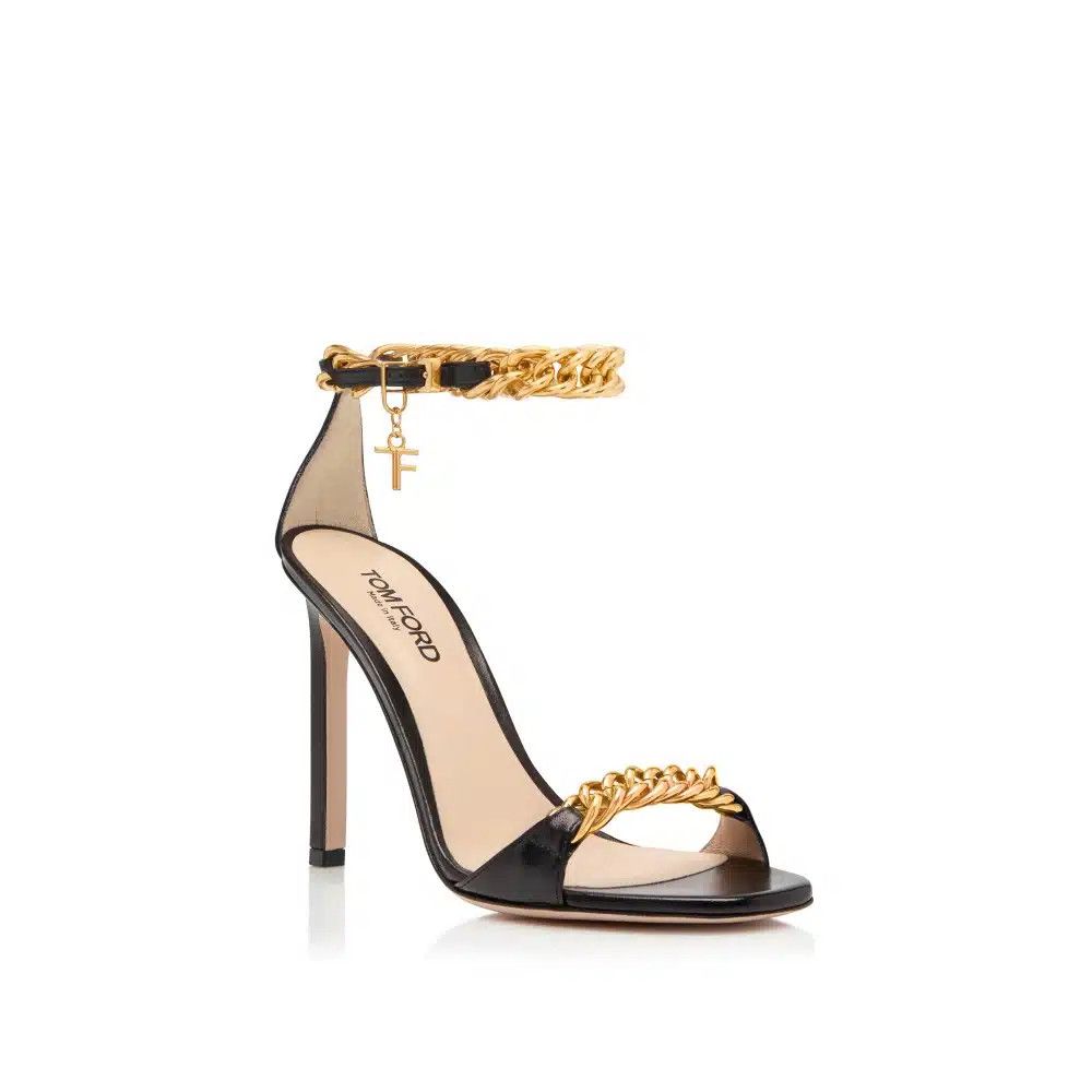 Tom Ford o1loc1c1125 W3341 Zenith Hi Heel Sandals in Black Size US 10 / IT 40 - 2 Thumbnail