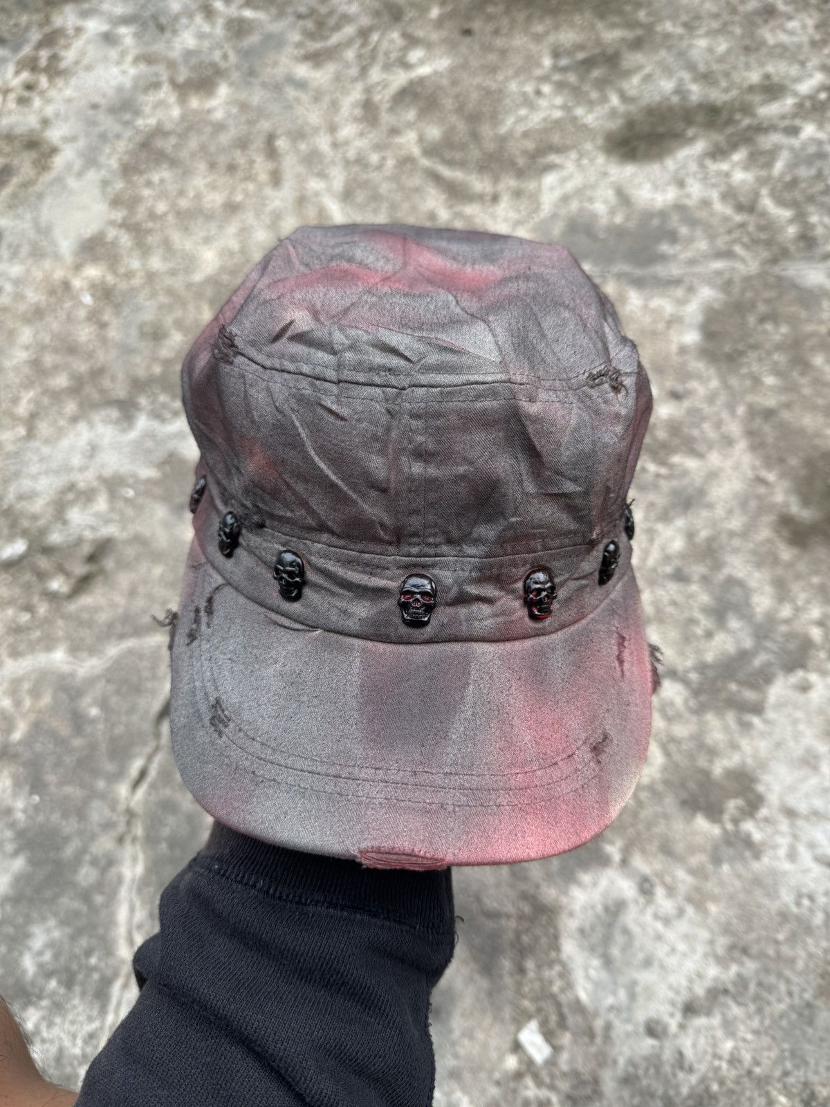 If Six Was Nine × Japanese Brand × Le Grande Bleu (L.G.B.) Skulls Crazy Hats Distressed ifsix style Size ONE SIZE - 2 Thumbnail