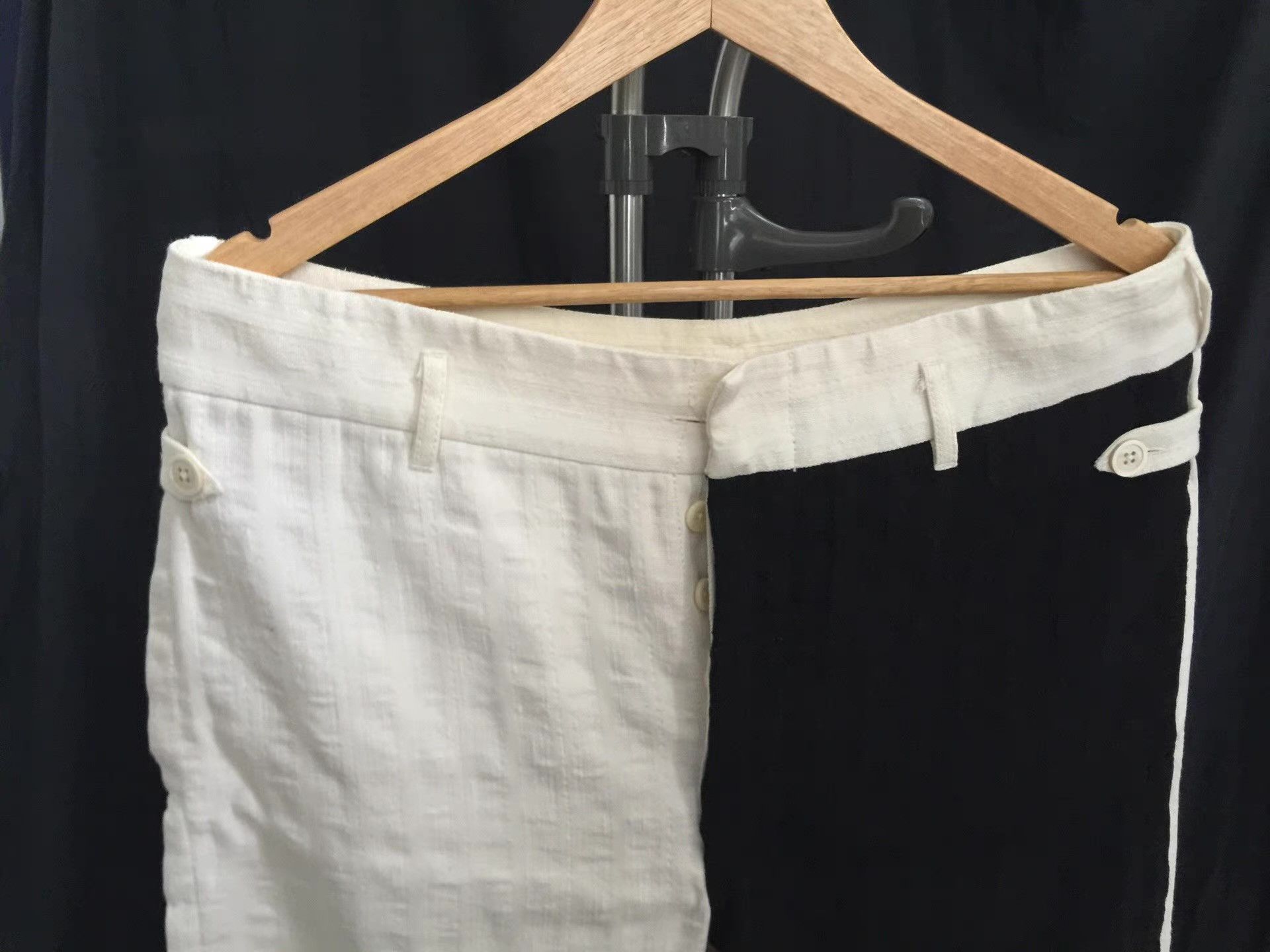 Ann Demeulemeester Ann Demeulemeester 17SS Contrast Color Linen Trousers Ｑ21 Size US 34 / EU 50 - 4 Thumbnail