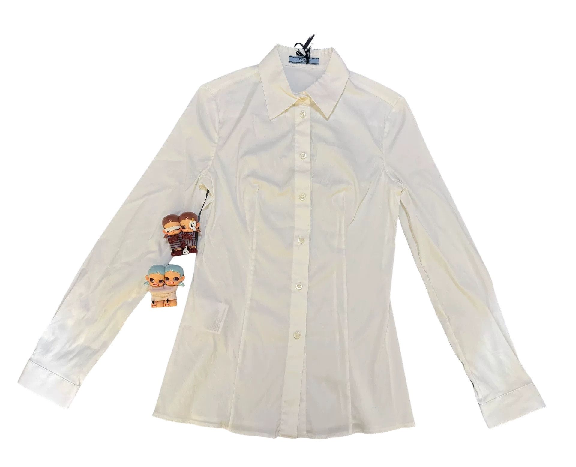 Prada Prada White Poplin Button Up Shirt Size 40 Size S / US 4 / IT 40 - 1 Thumbnail