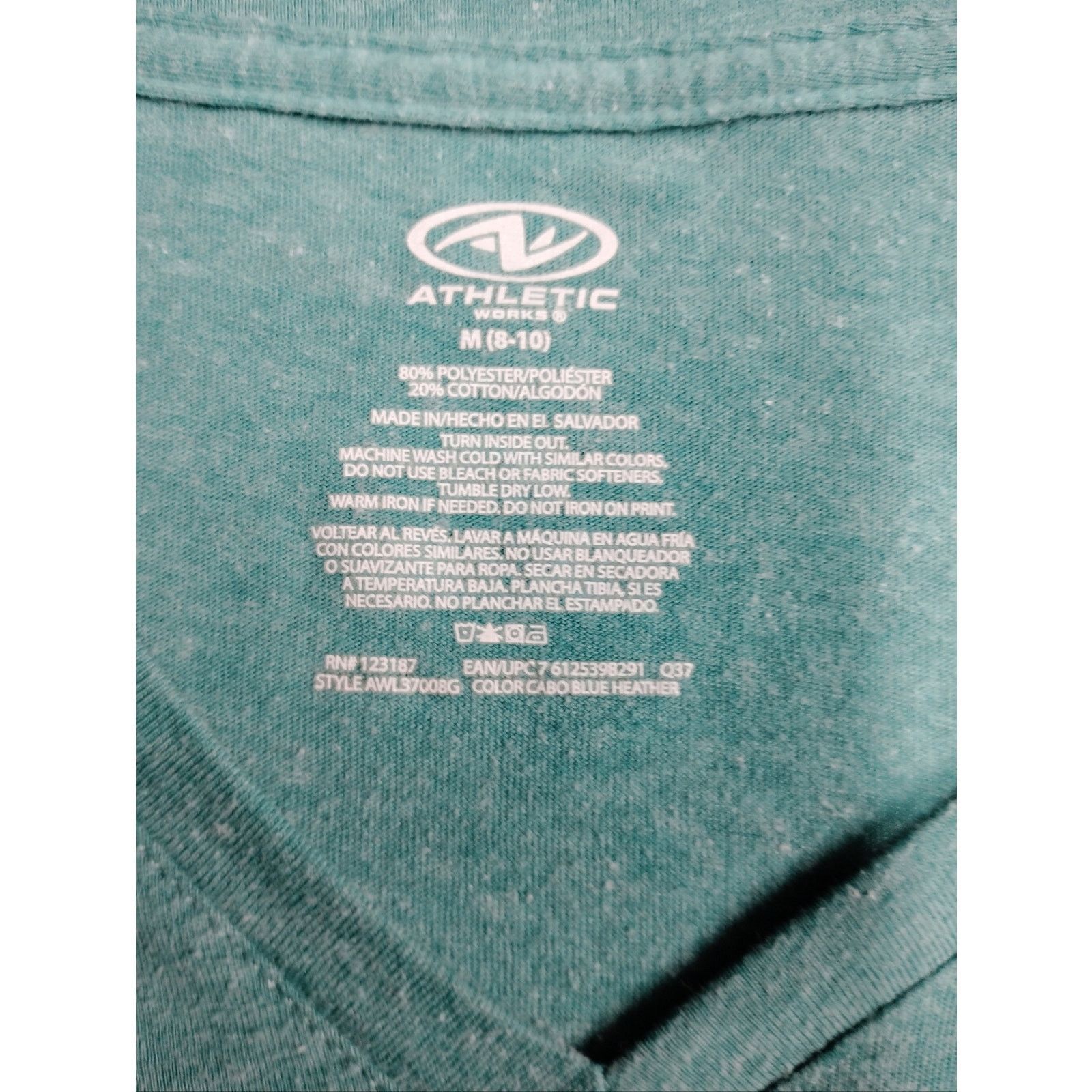Athletic Works WORK IT Graphic V‑Neck Tee - Teal Size M / US 6-8 / IT 42-44 - 3 Thumbnail