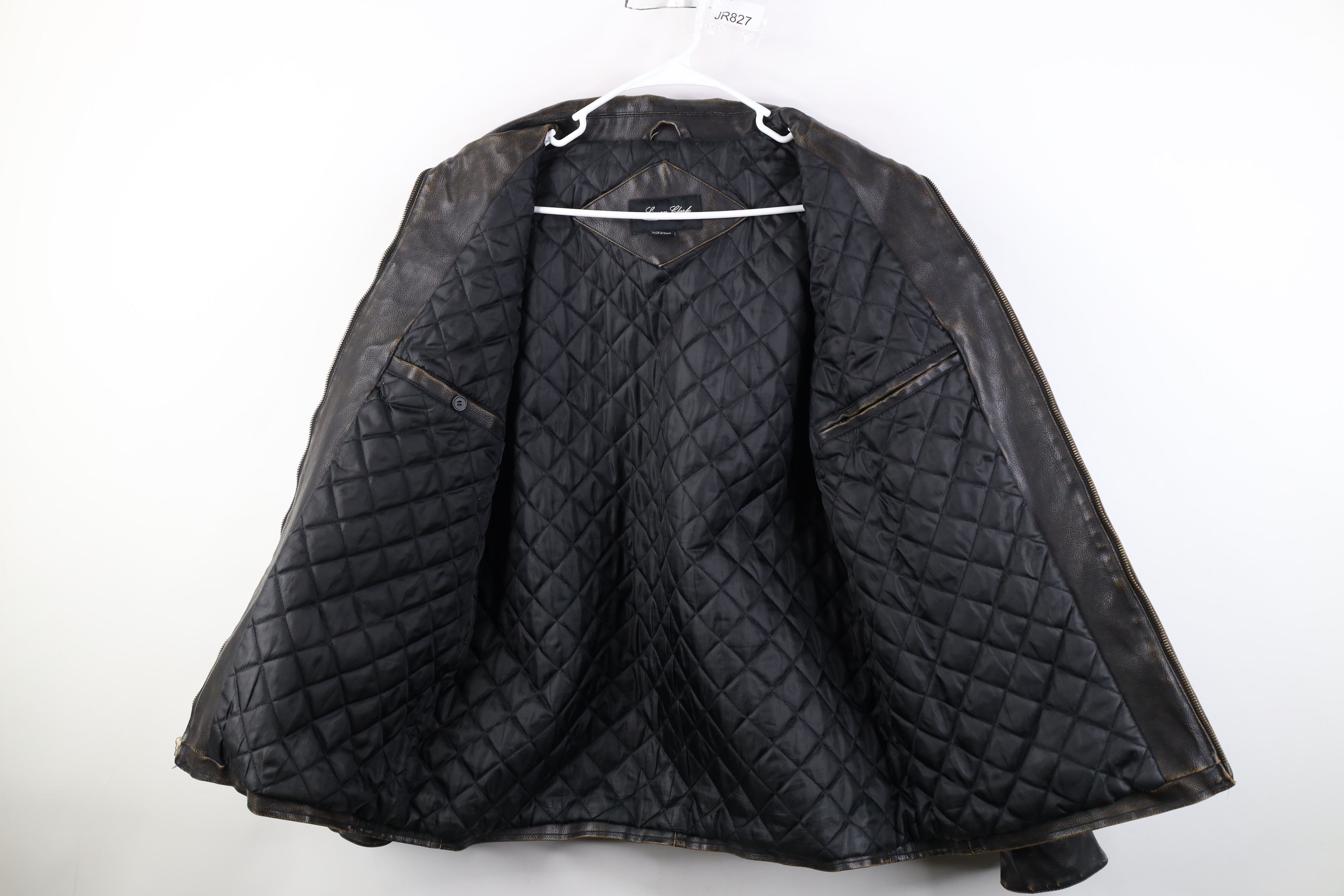 Vintage Vintage 90s Streetwear Quilted Faux Leather Jacket Brown Size US L / EU 52-54 / 3 - 10 Thumbnail