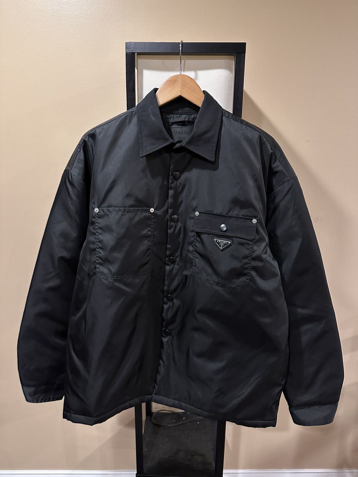Prada Prada Tech Re-Nylon Padded Cargo Pocket Black Jacket Size US M / EU 48-50 / 2 - 1 Thumbnail