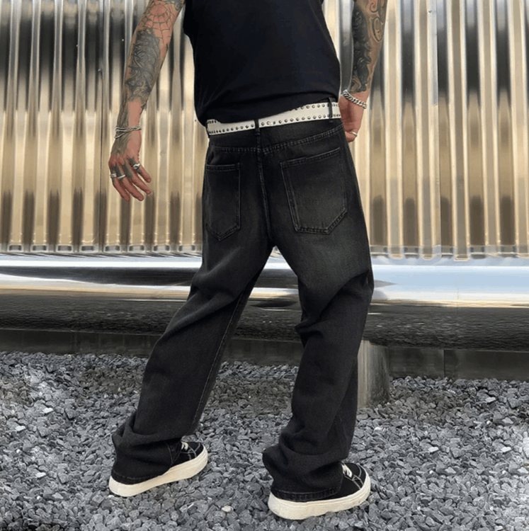 Vision Streetwear American Vintage Washed Loose Wide Leg Jeans Size US 34 / EU 50 - 4 Thumbnail