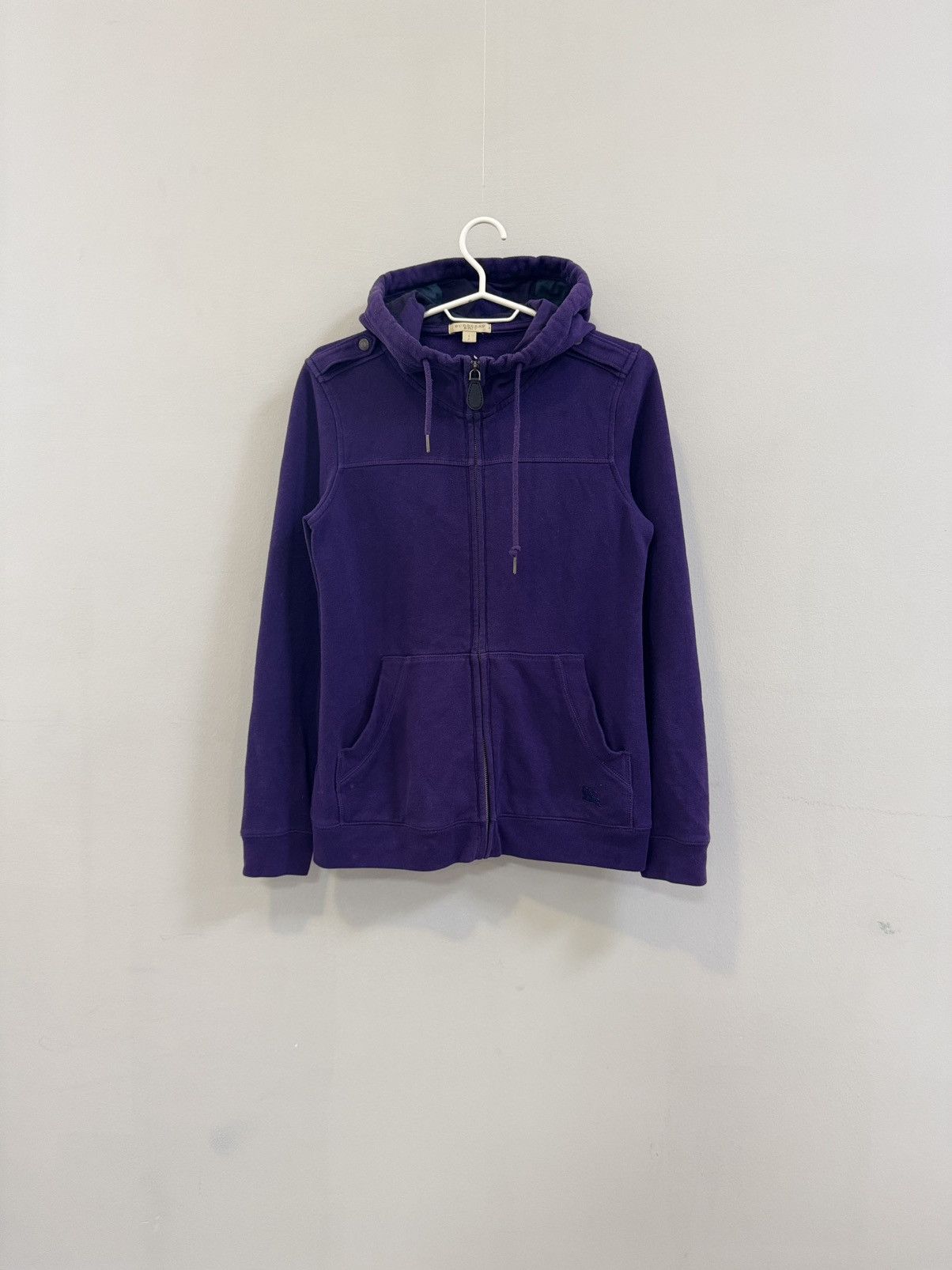 Vintage Burberry Brit Zip Up Hoodie Mens Large Gray Sweatshirts Hoodies