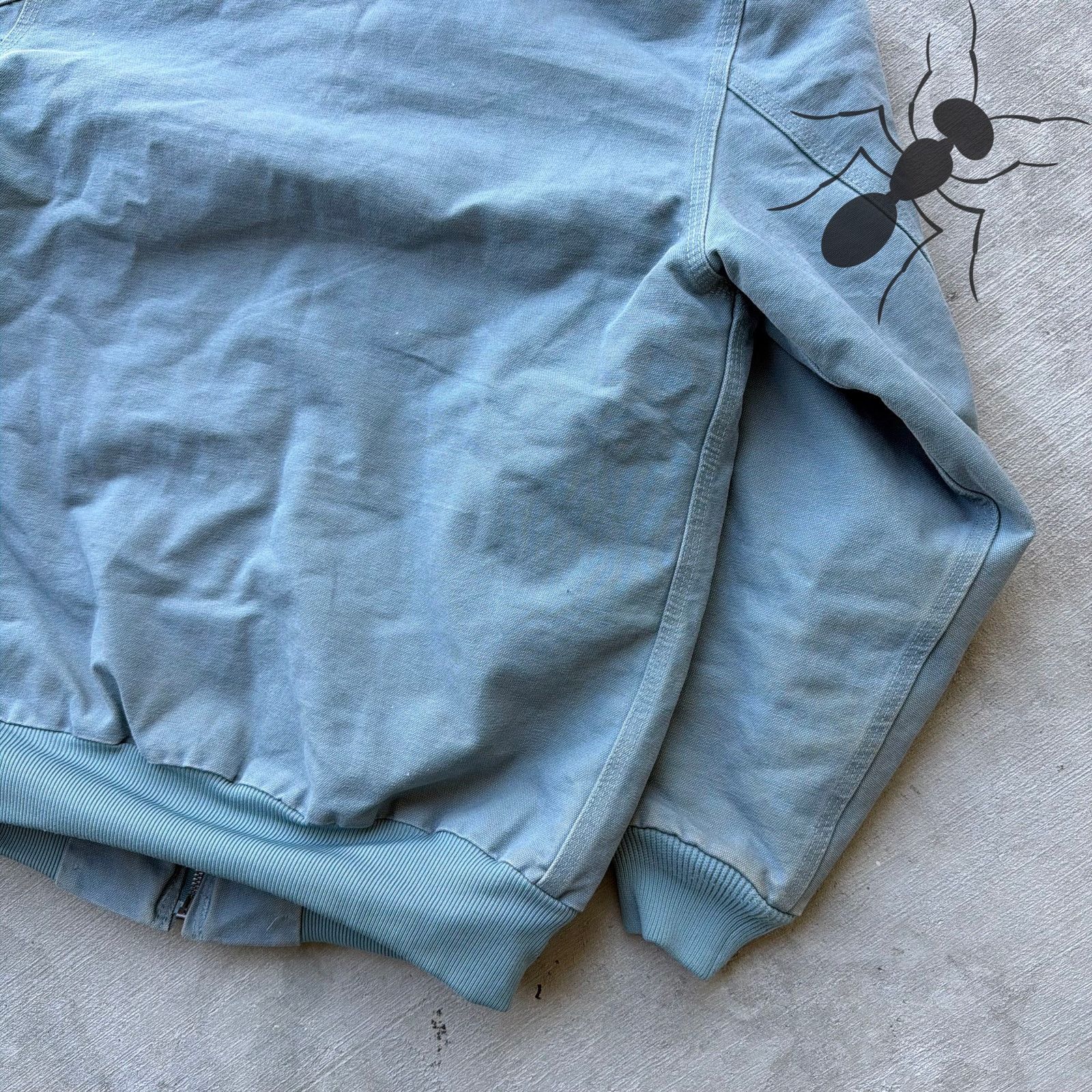Carhartt × Vintage Carhartt WOMENS WJ130 Light blue hooded work wear jacket Size US S / EU 44-46 / 1 - 8 Thumbnail