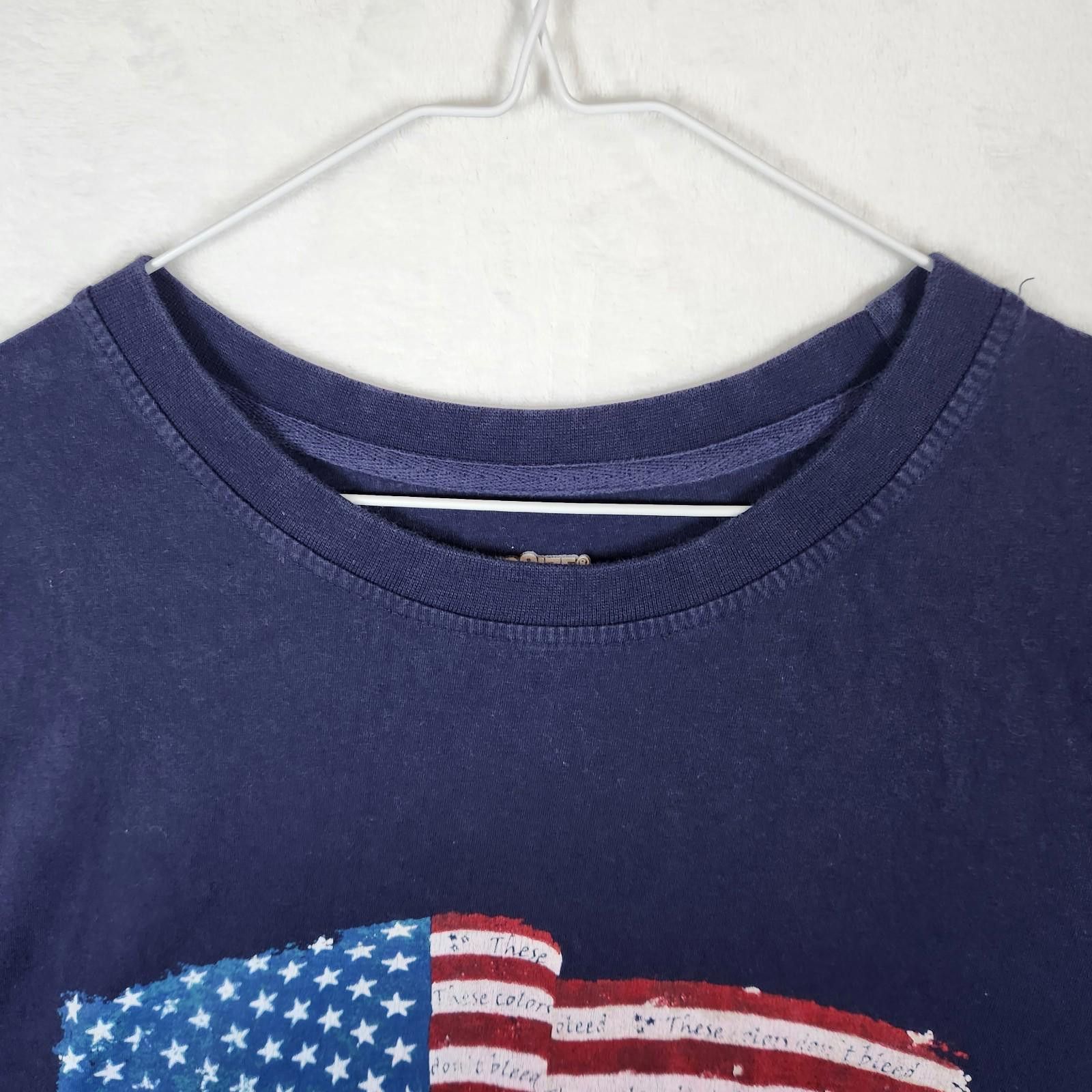 Designer Kingsize American Flag Tshirt Blue Size 2XL Tall Size US XXL / EU 58 / 5 - 4 Thumbnail