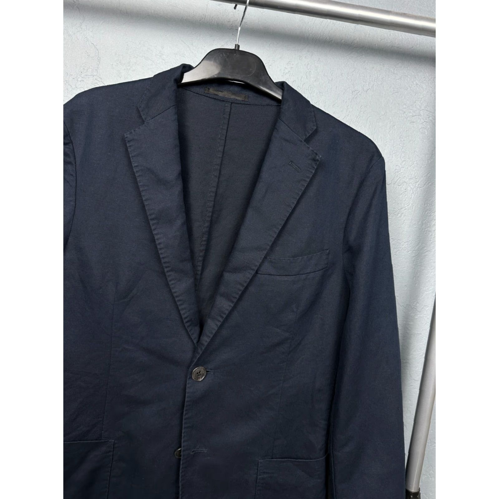 Uniqlo Uniqlo Blazer Shirt Mens Linen Blue S Regular Color Blue Size S - Uniqlo Mens Linen Blazer Jacket Size S Size 36R - 2 Thumbnail