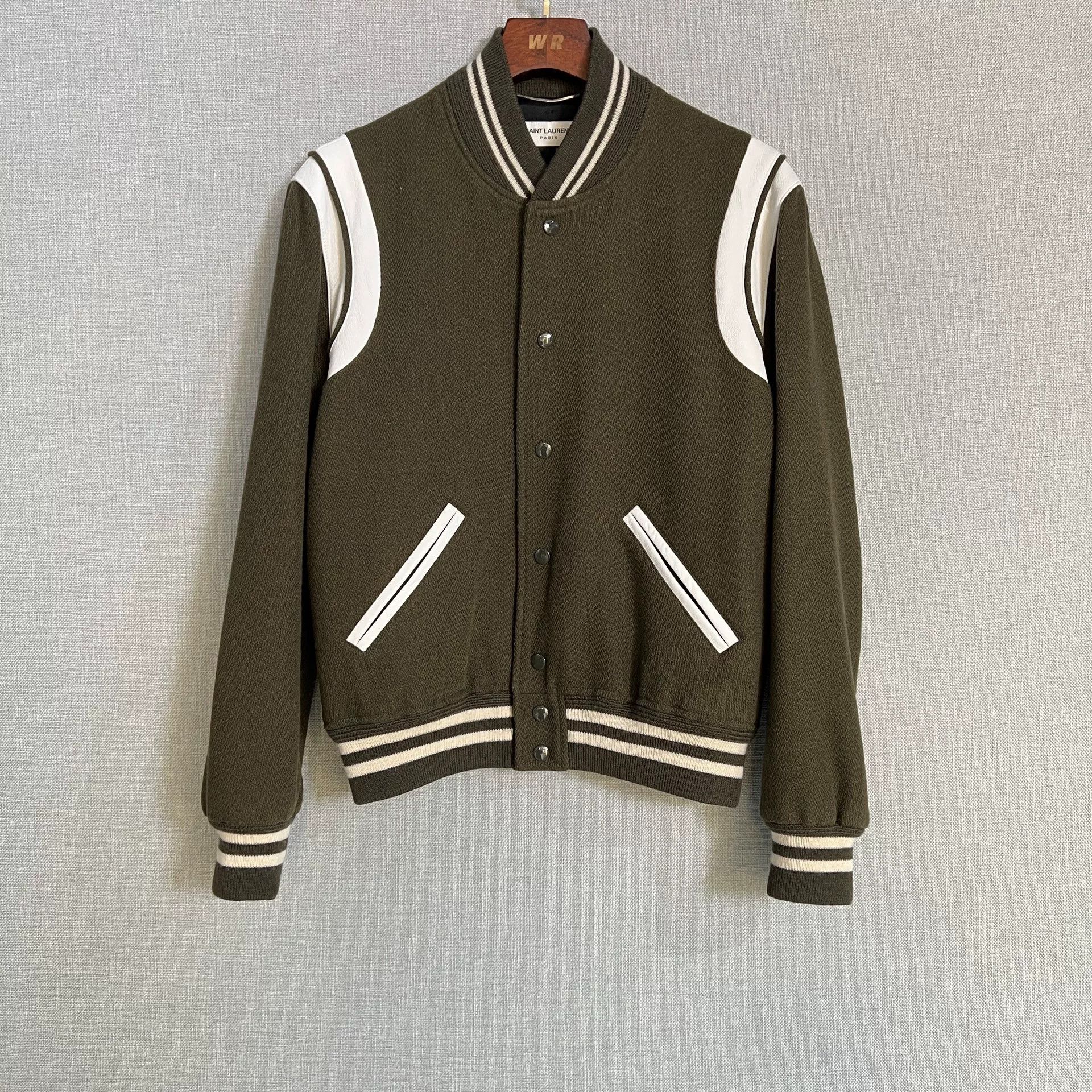 Saint Laurent Paris Saint Laurent Olive Green Wool Jacket Size US M / EU 48-50 / 2 - 1 Thumbnail