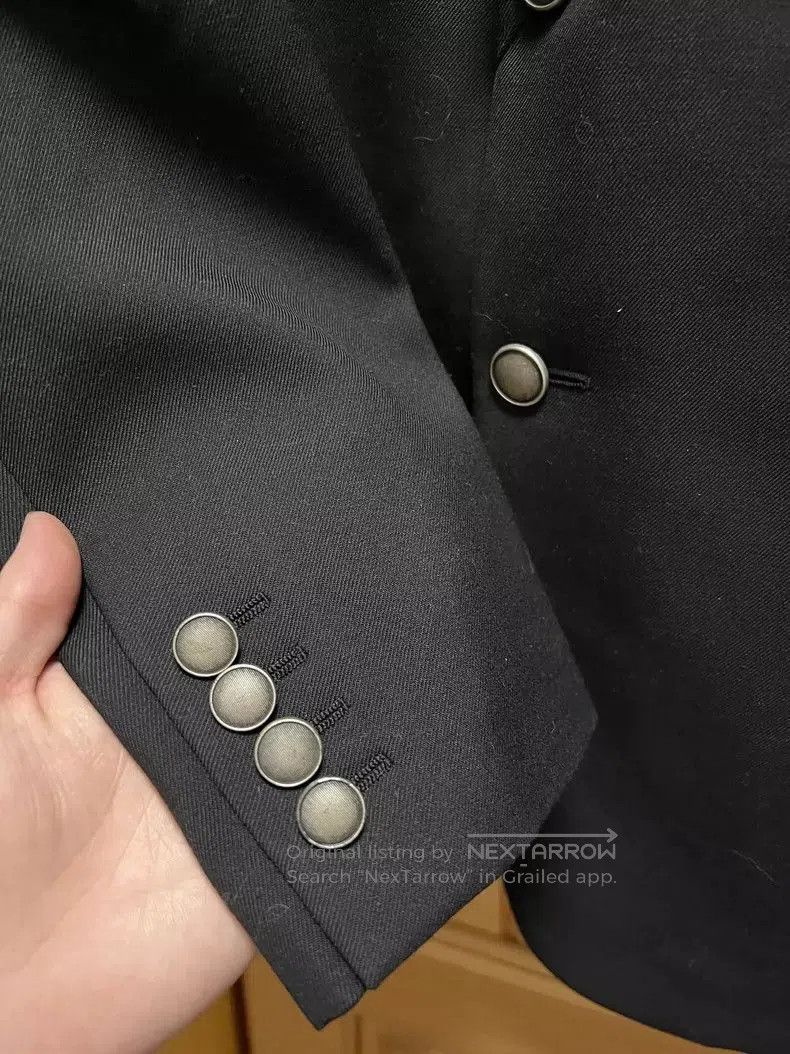 Saint Laurent Paris Saint Laurent Men's Silver Button Blazer. Size US XL / EU 56 / 4 - 3 Thumbnail