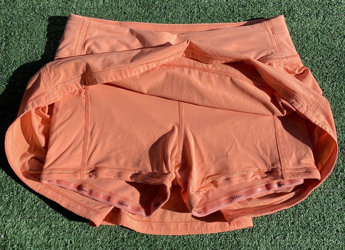 Lululemon Lululemon Pace Rival Golden Apricot Lined Tennis Skirt Skort Size 28" / US 6 / IT 42 - 2 Thumbnail