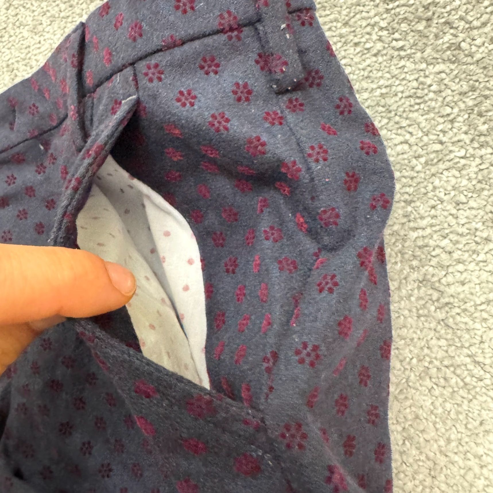 Vintage Entre Amis Dress Pants Mens 31 Gray Floral Wool Slim Straight Size US 34 / EU 50 - 6 Thumbnail