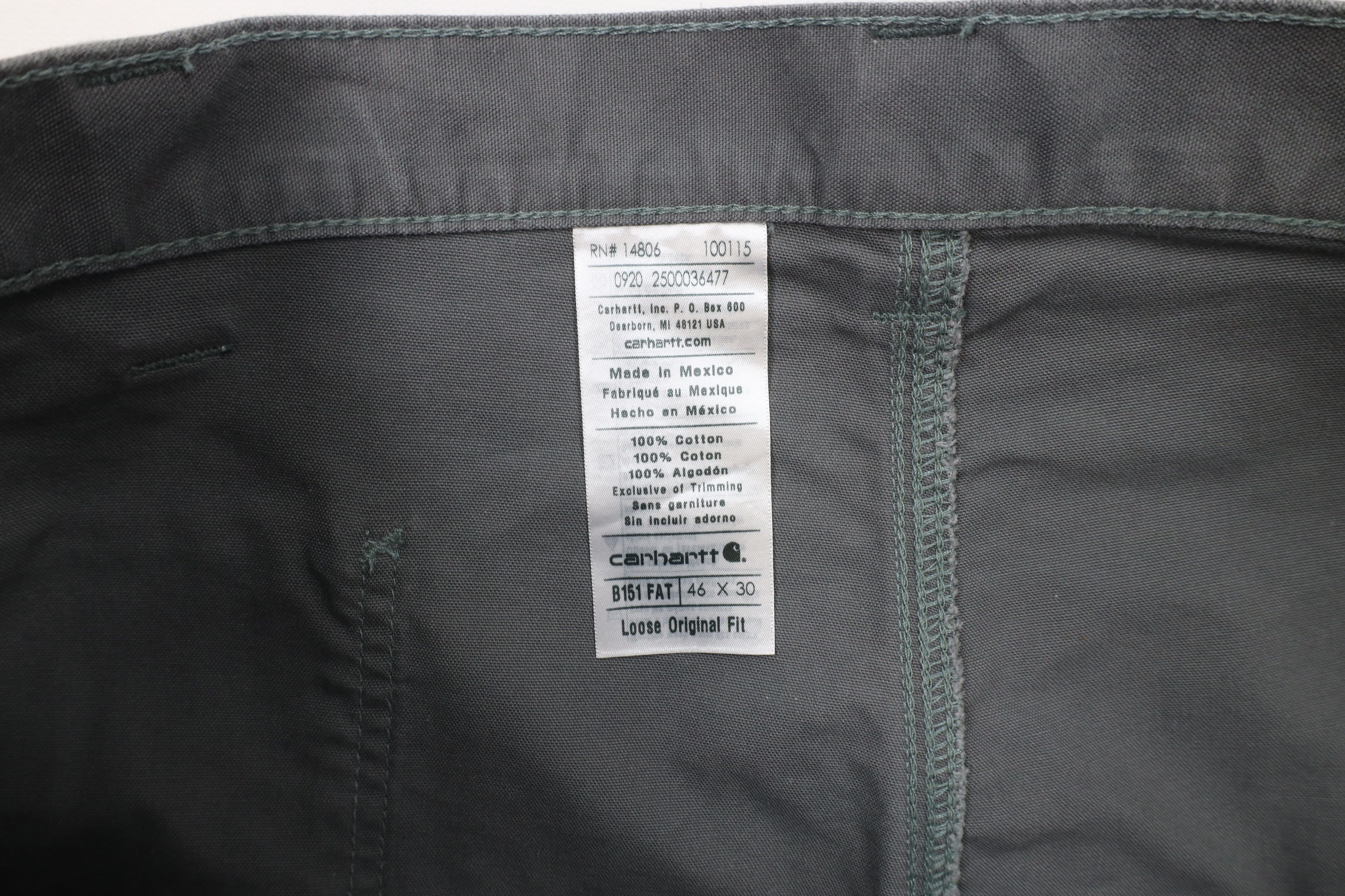 Carhartt × Vintage Vintage Y2K Carhartt Canvas Wide Leg Dungaree Pants Gray Size US 44 / EU 60 - 6 Thumbnail