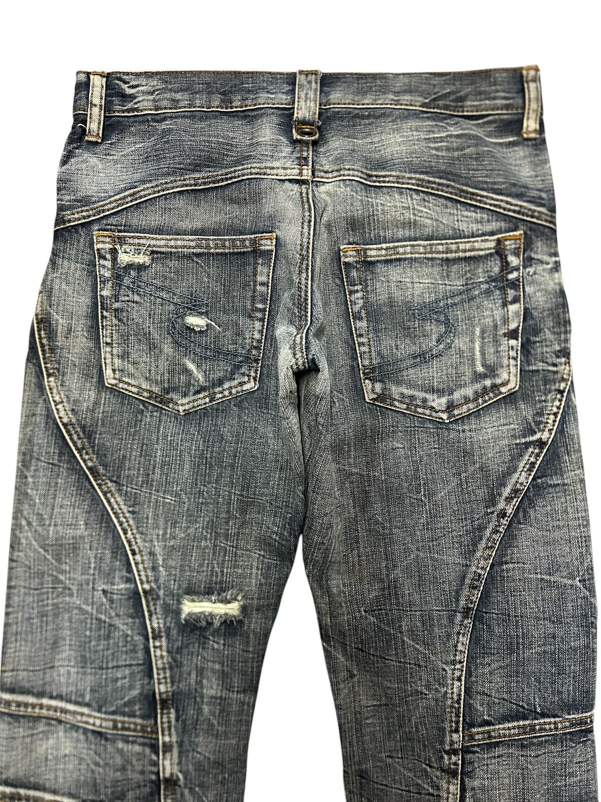 semanticdesign Vintage Semantic Design Clawmark Distressed Flare Jeans Size US 31 - 8 Thumbnail