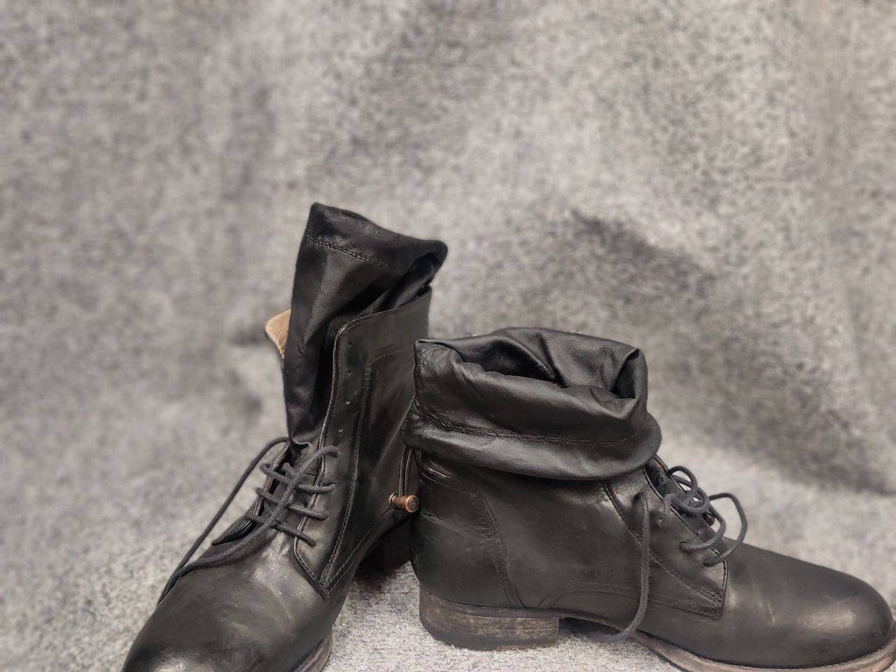 Vintage Vintage Guidi Style lace up Black Leather ankle Boots Size US 7 / IT 37 - 16 Thumbnail