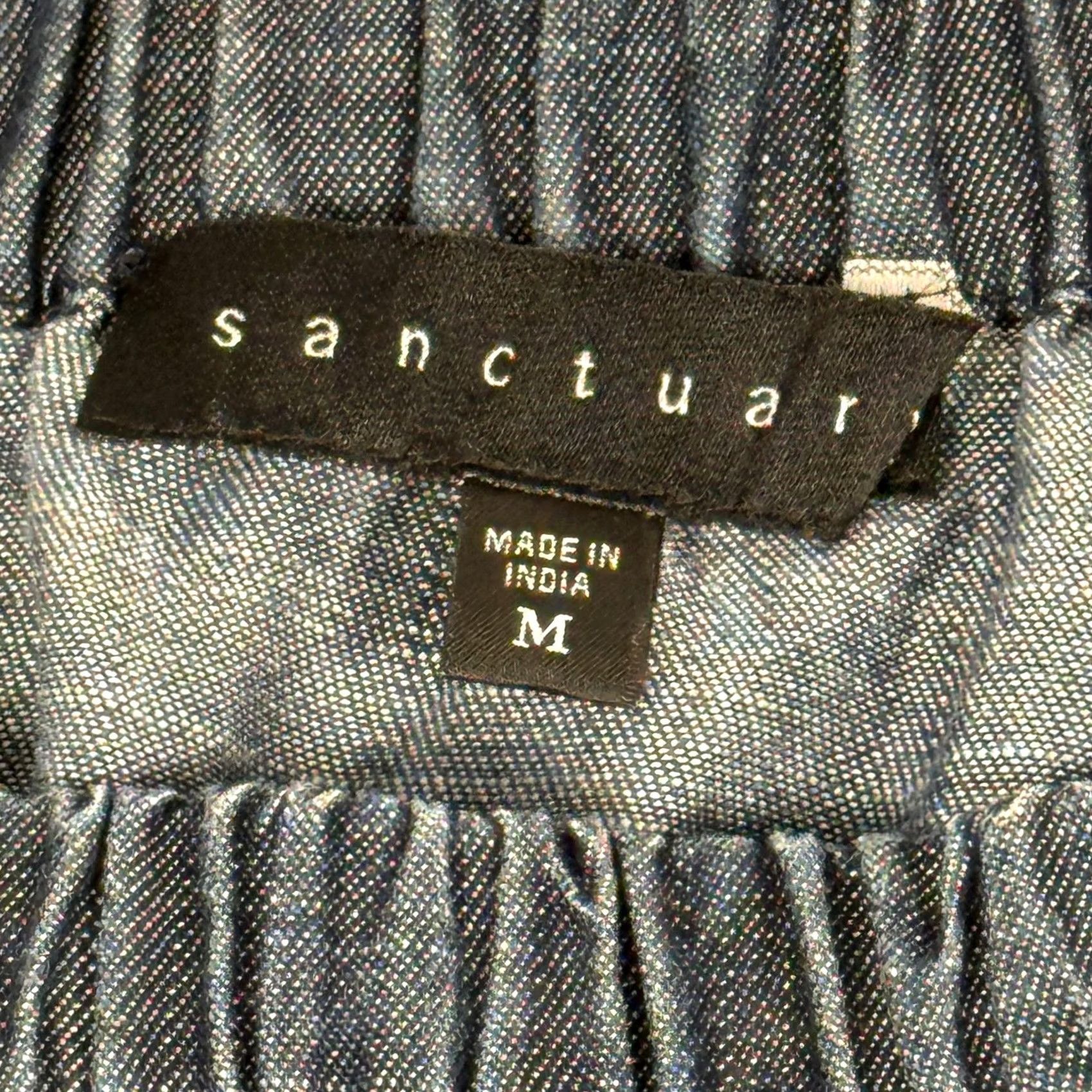 Sanctuary Sanctuary Blouse Blue Chambray Tencel Off Shoulder Bell Sleeve 3/4 Sleeve Boho Top M Womens Size M / US 6-8 / IT 42-44 - 3 Thumbnail