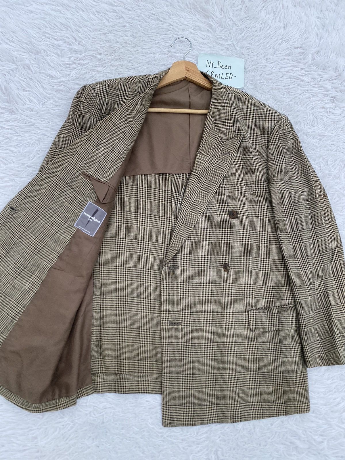 Issey Miyake Rare Vintage Issey Miyake Checkered Brown Blazer Size 38R - 7 Thumbnail