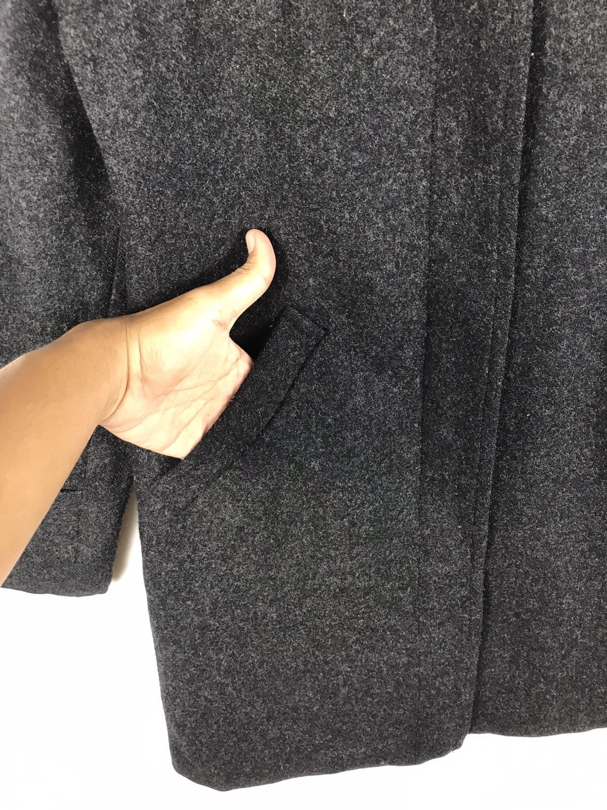 Designer × Japanese Brand × Vintage ⚡️Vintage A.O Wool Hooded Button Long Jacket Size XS / US 0-2 / IT 36-38 - 6 Thumbnail