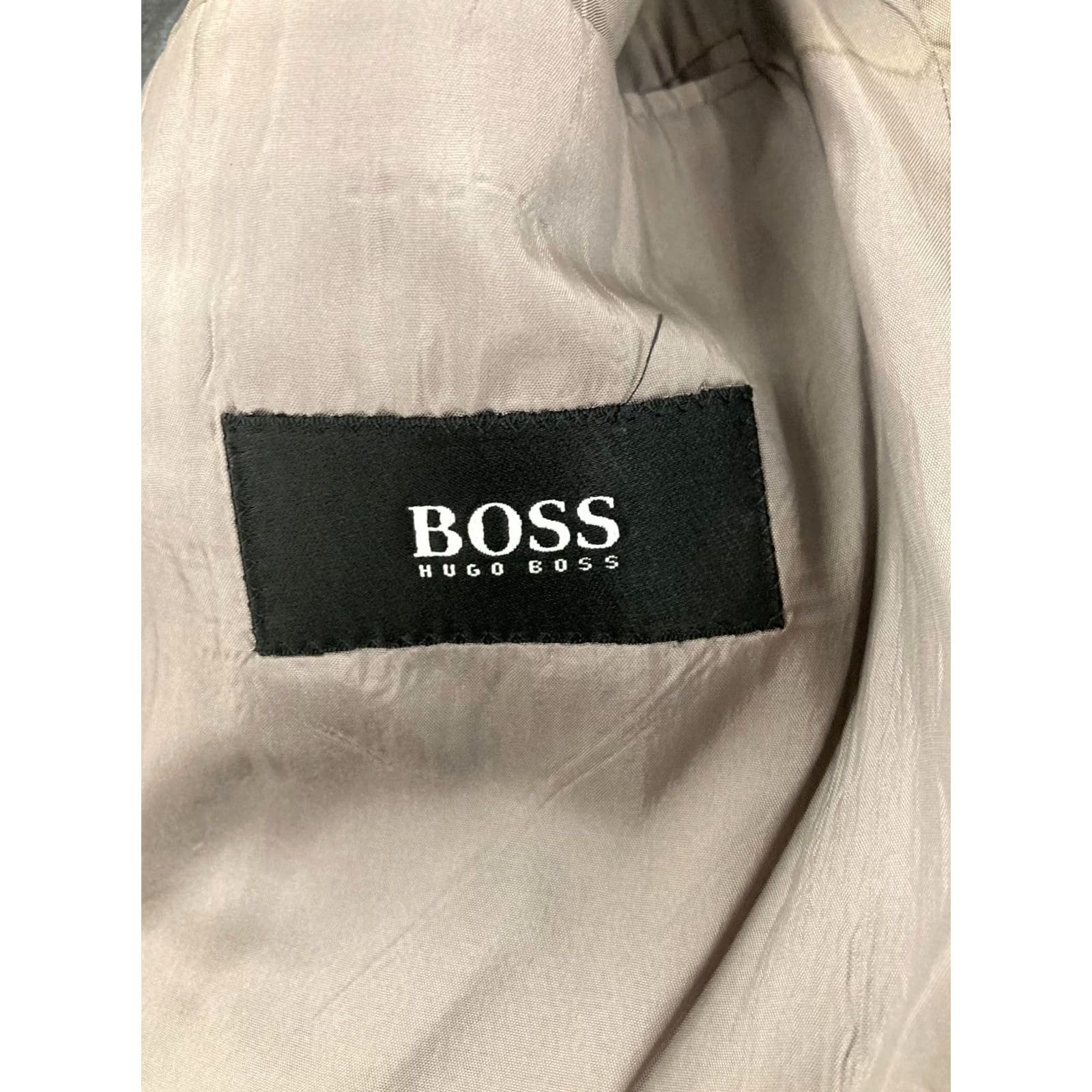 Hugo Boss HUGO BOSS Blazer Mens 38 R Gray Striped Wool 2 Piece Notch Lapel 3-Button Front Jacket Coat Vintage: No Size 38R - 3 Thumbnail