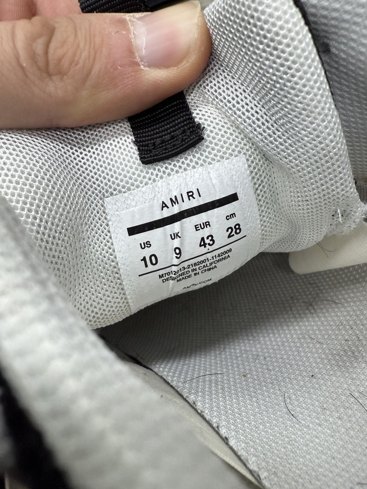 Amiri Amiri Black Bone Runners Size US 10 / EU 43 - 6 Thumbnail