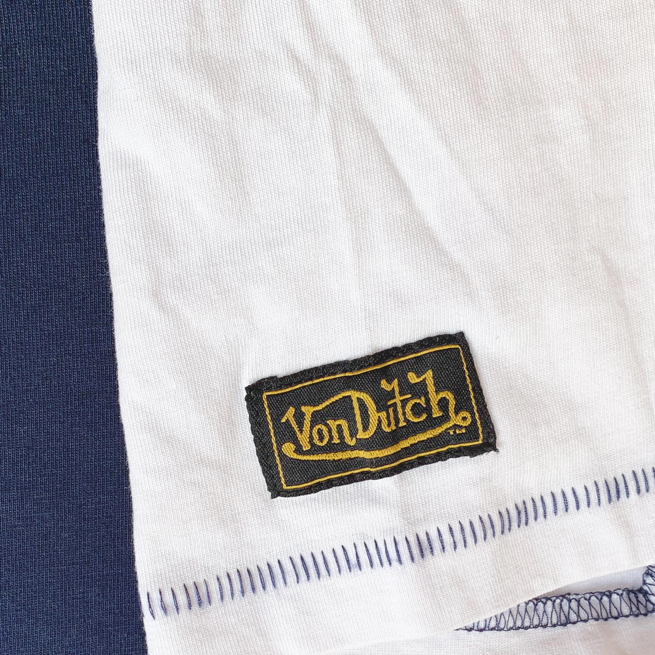 Von Dutch Vintage 2000s VON DUTCH t shirt Y2K Tee Navy White Small Size US S / EU 44-46 / 1 - 4 Thumbnail