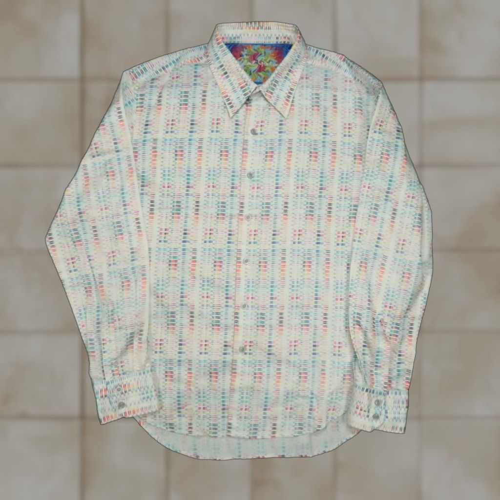 Robert Graham Robert Graham White Geometric Button-Up Shirt XL Classic Fit Long Sleeve Mens Size US XL / EU 56 / 4 - 1 Thumbnail