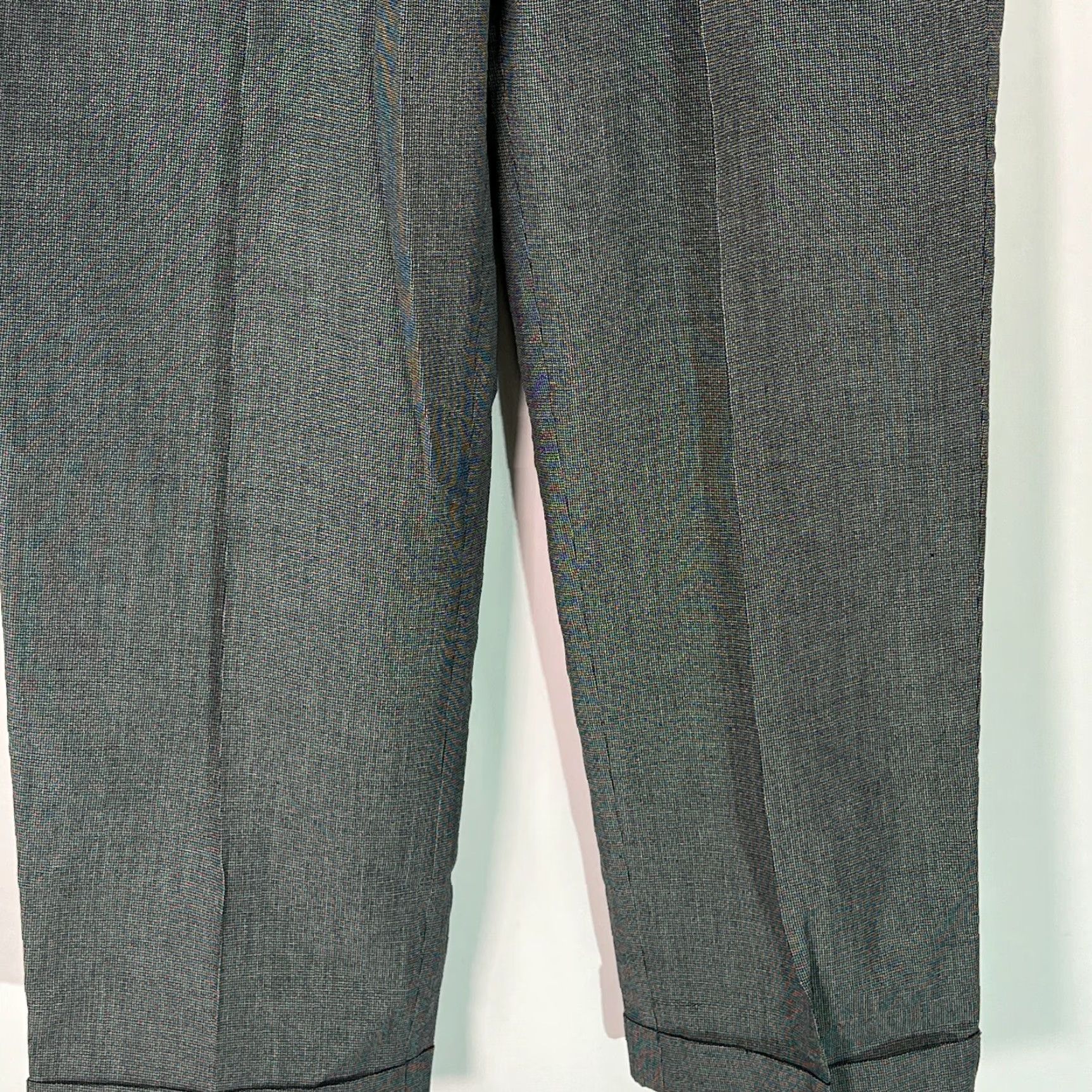 Vintage Louis Raphael Mens Pleated Front Tick Weave Casual Gray Dress Pants 30X30 Size US 30 / EU 46 - 5 Thumbnail