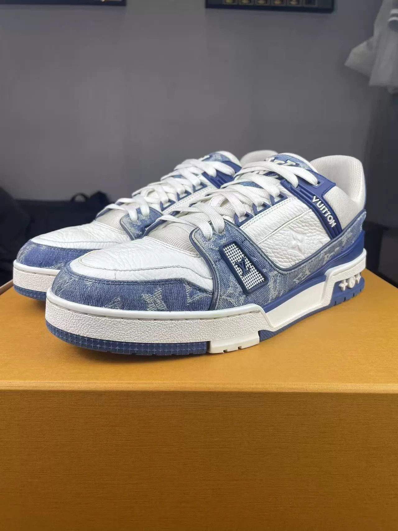 Louis Vuitton Louis Vuitton Training Denim Blue Lowtop Sneakers 41 Men Size US 8.5 / EU 41-42 - 1 Thumbnail