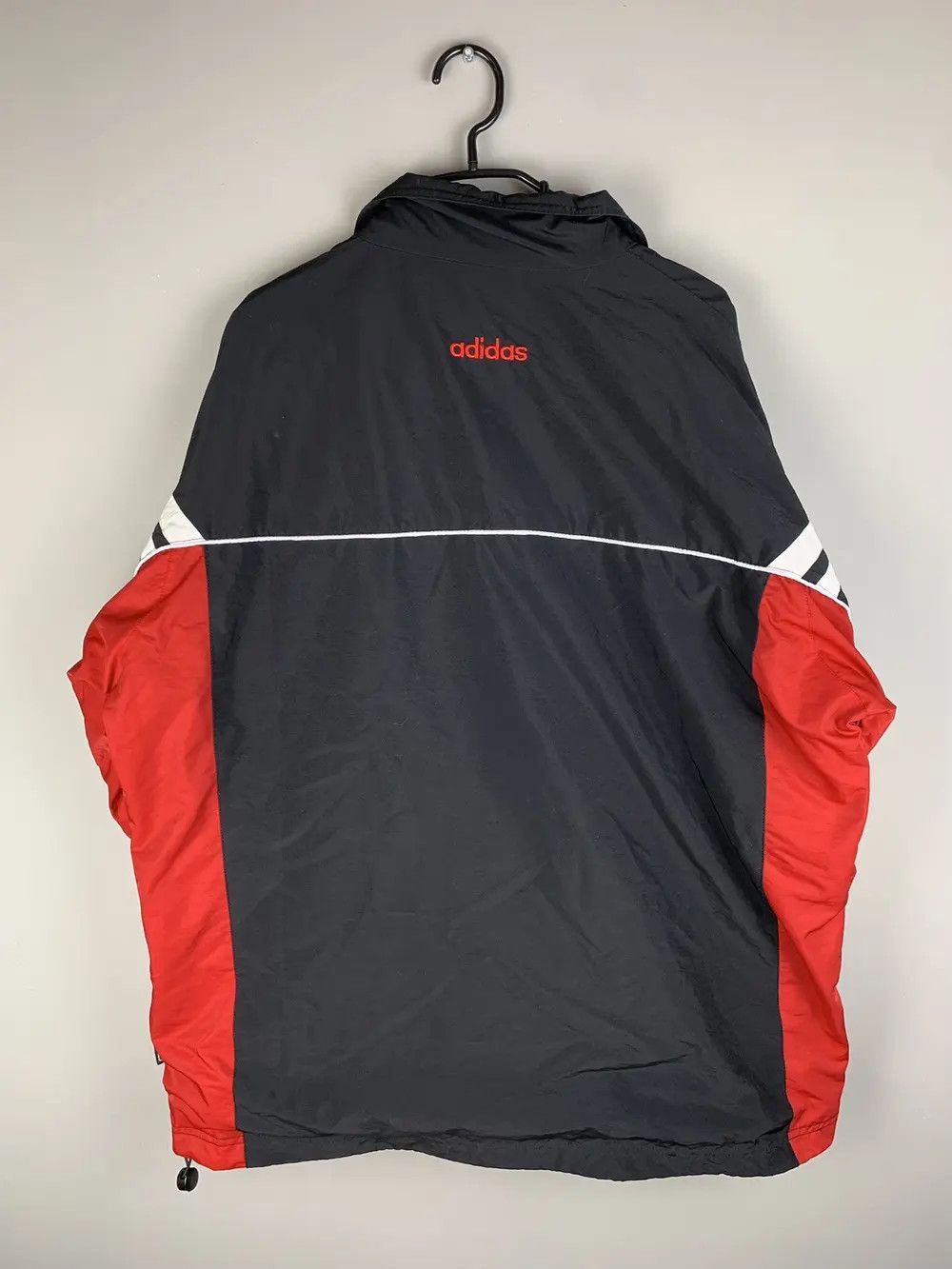 Adidas × Vintage Vintage 90s Adidas Equipment Zip Track Jacket Drill Hype Size US L / EU 52-54 / 3 - 3 Thumbnail