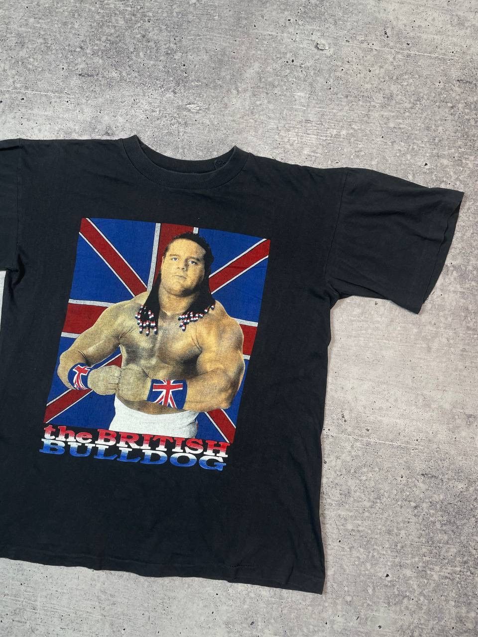 WWE Vintage 90s WWE The British Bulldog Tee T-Shirt Y2K Size US L / EU 52-54 / 3 - 3 Thumbnail