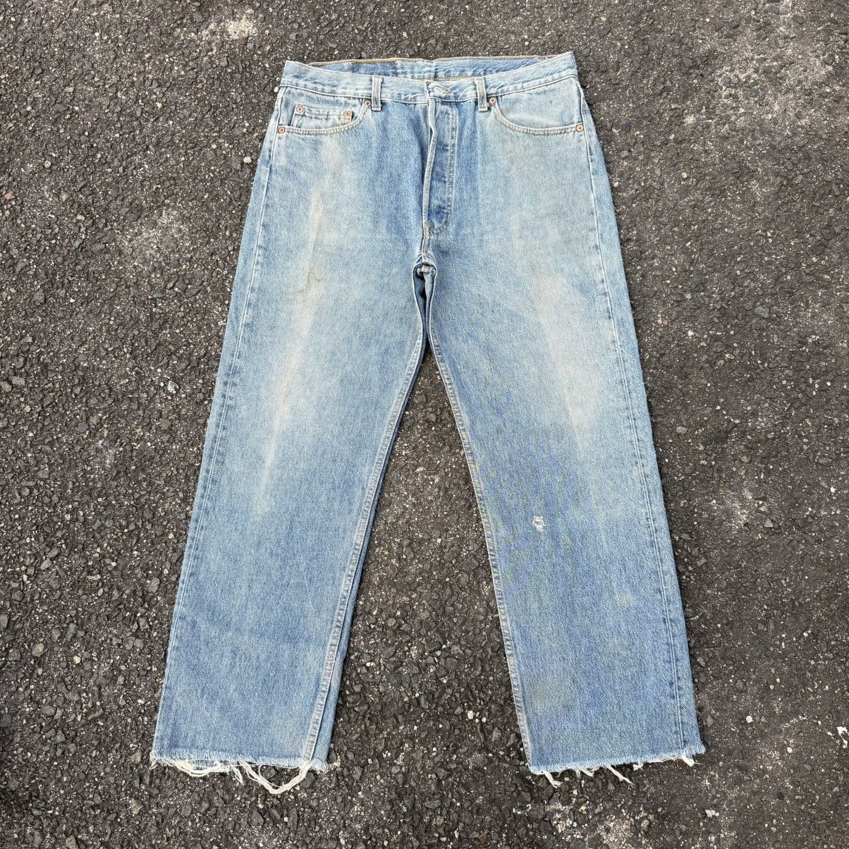 Levi's Vintage Clothing W35 VINTAGE LEVI'S 501 USA 91' FADED DENIM JEAN PANTS Size US 35 - 3 Thumbnail