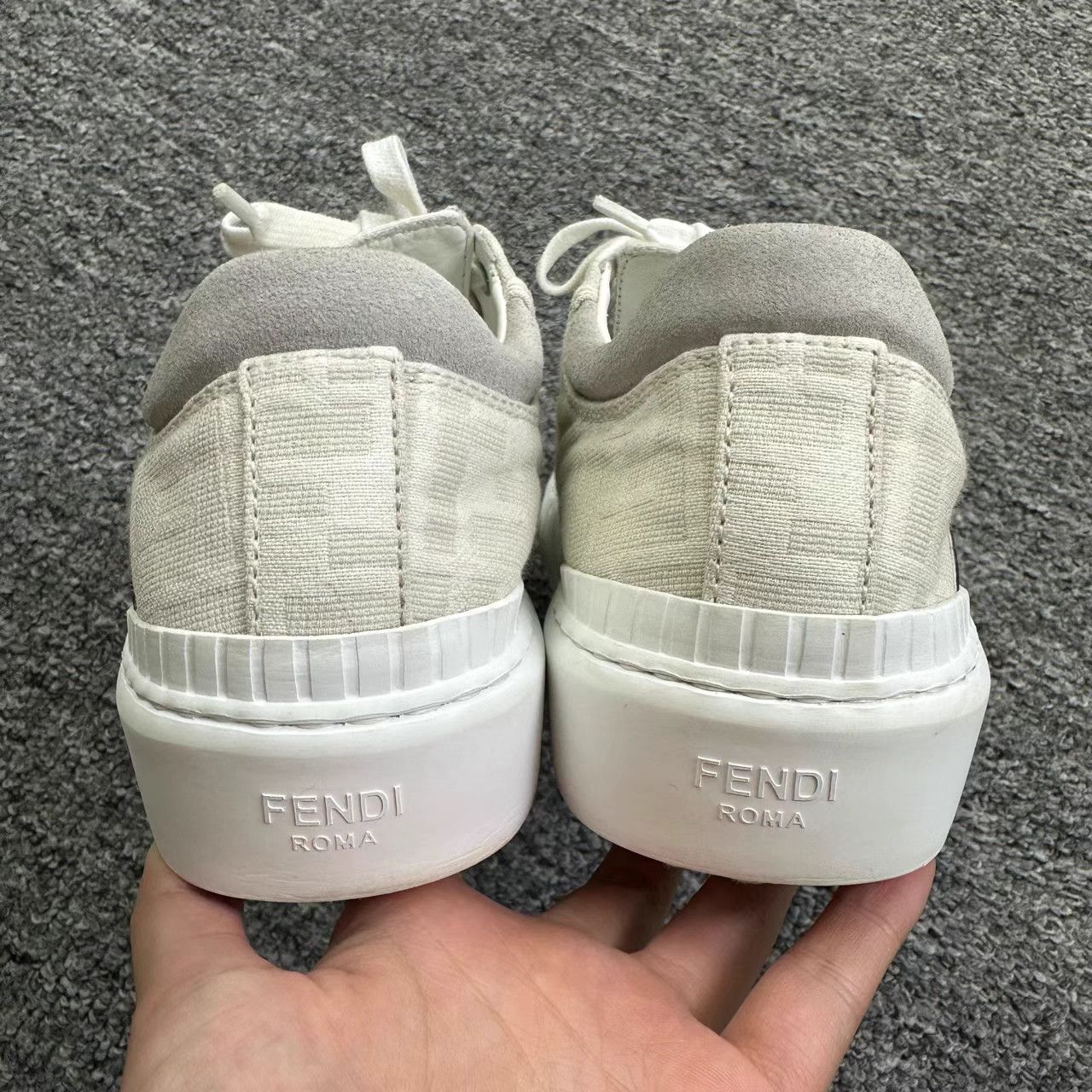 Fendi Fendi All-Over Logo White Platform Sneakers K12 Size US 6.5 / IT 36.5 - 5 Thumbnail
