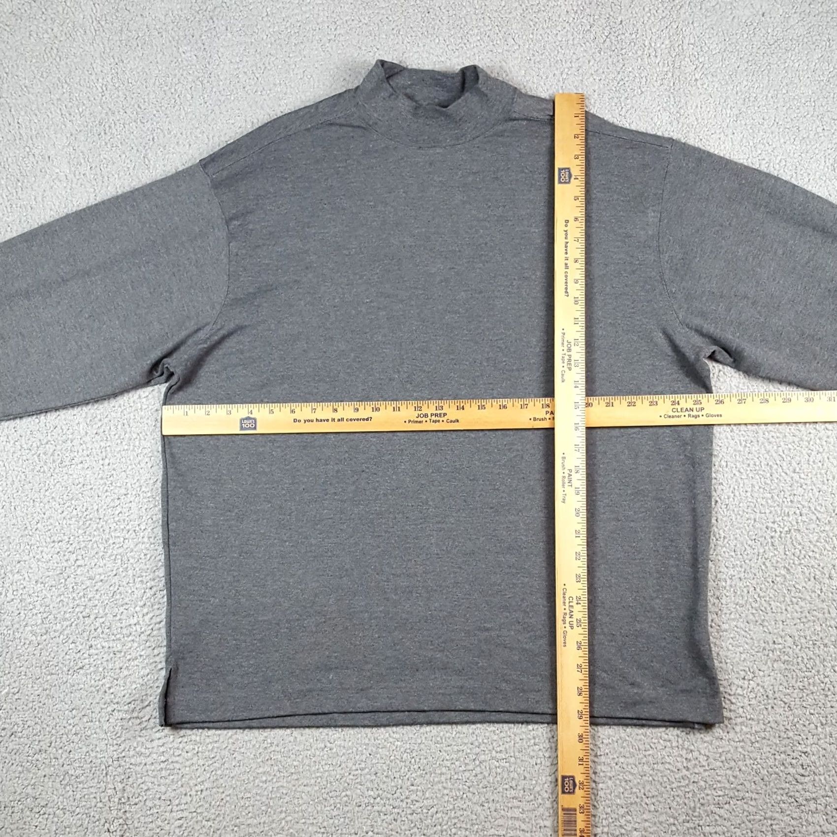 Vintage VINTAGE Glen Echo Gray Long Sleeve Mock Neck Men's Size L Dress Shirt T Shirt Heather Size 42R - 7 Thumbnail