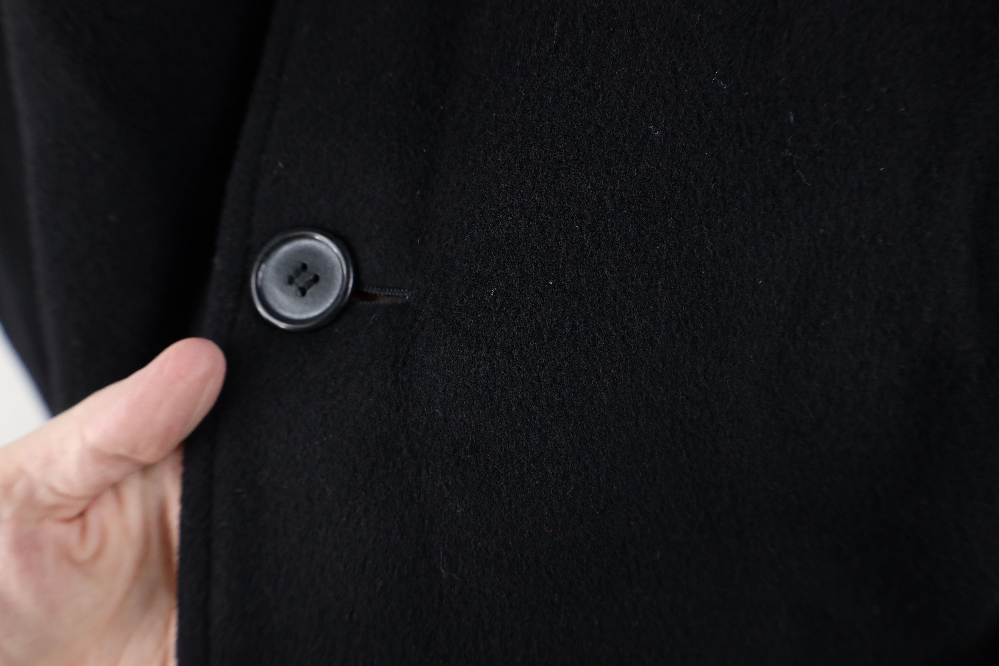 Vintage Vintage 90s Wool Cashmere Overcoat Trench Coat Jacket Black Size US XXL / EU 58 / 5 - 5 Thumbnail