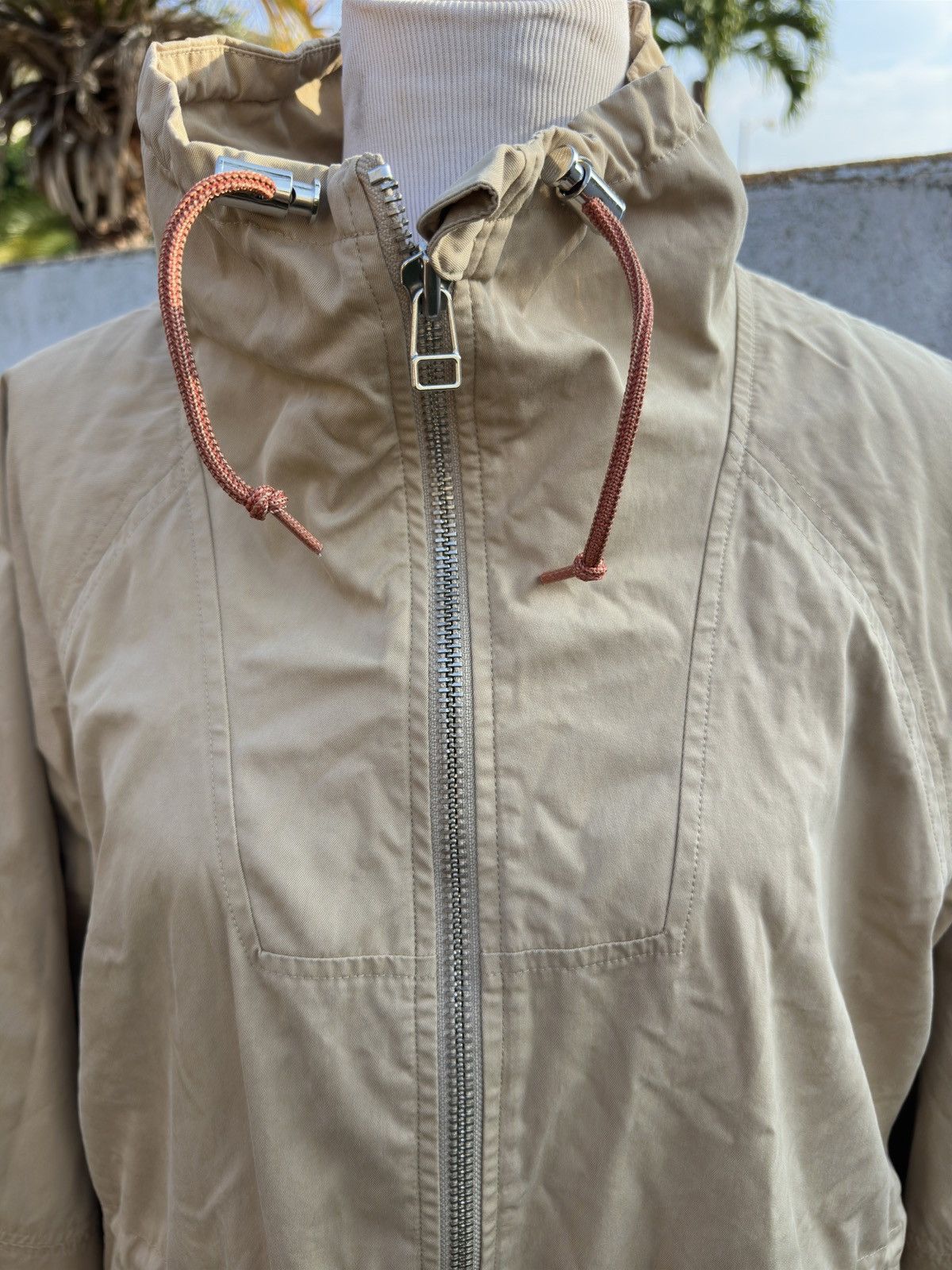 Levi's Levi's Women's S Full Zip Double Slider Beige Parka Jacket Size S / US 4 / IT 40 - 3 Thumbnail