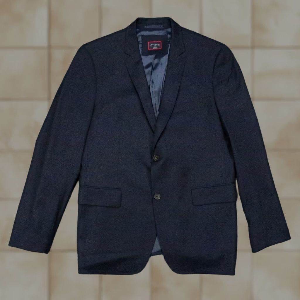 UNTUCKit UNTUCKit Blazer Mens Navy Blue Wool Half Canvas Construction Jacket 40R Size 40R - 1 Thumbnail