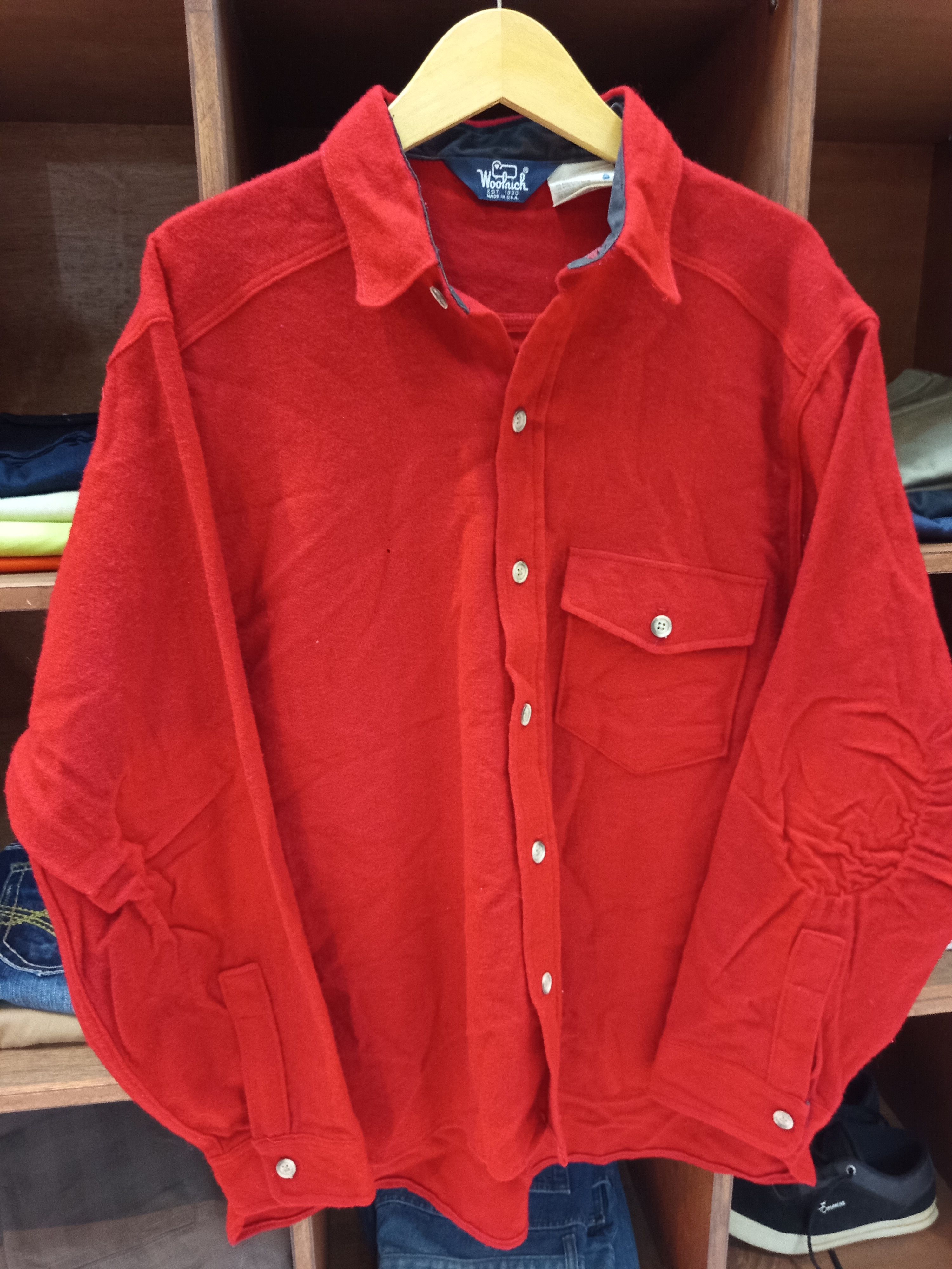 Vintage 1980s Woolrich Wool Shirt Jacket Size US L / EU 52-54 / 3 - 3 Thumbnail