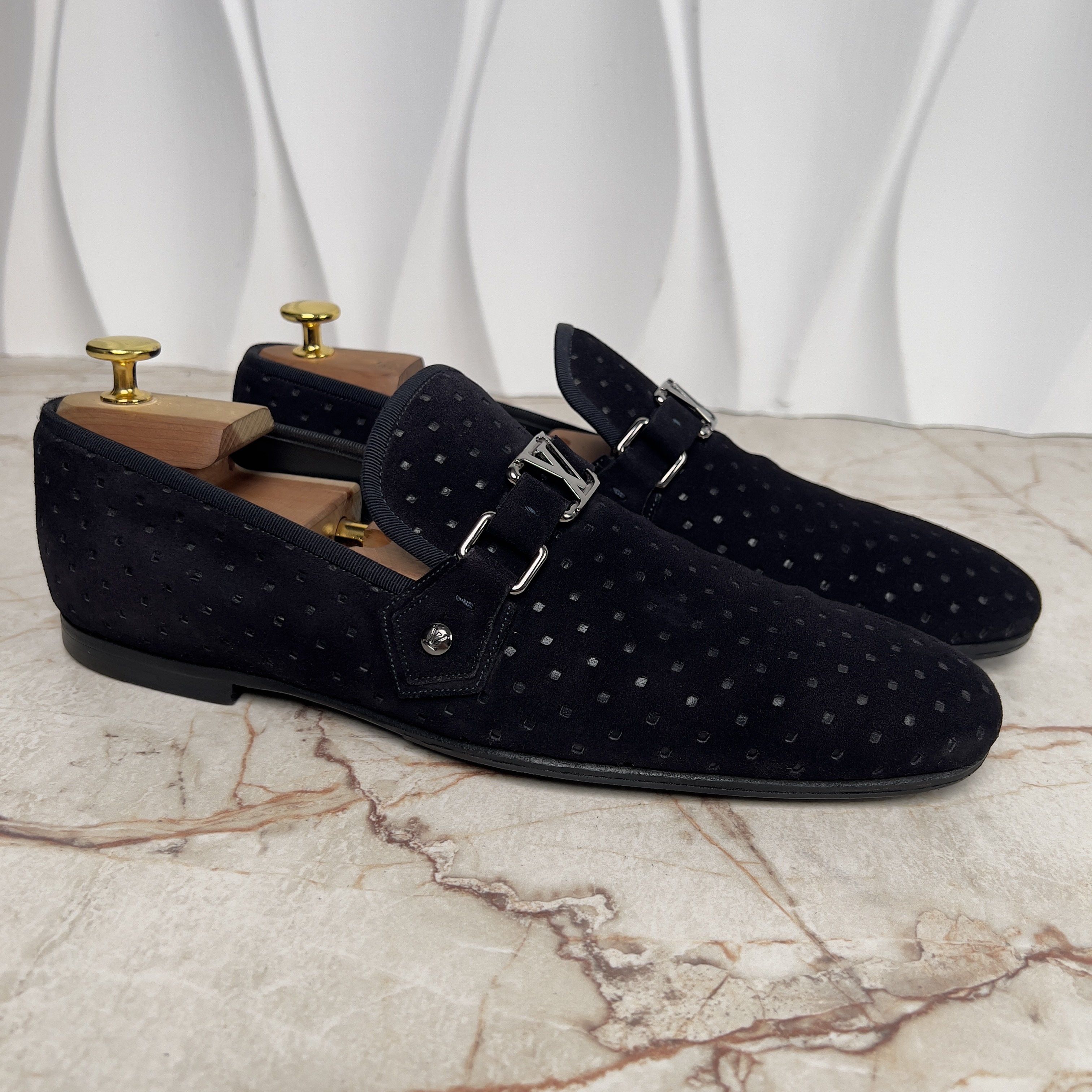 Louis Vuitton Lexington Loafer Logo Perforated Suede Size US 9.5 / EU 42-43 - 3 Thumbnail