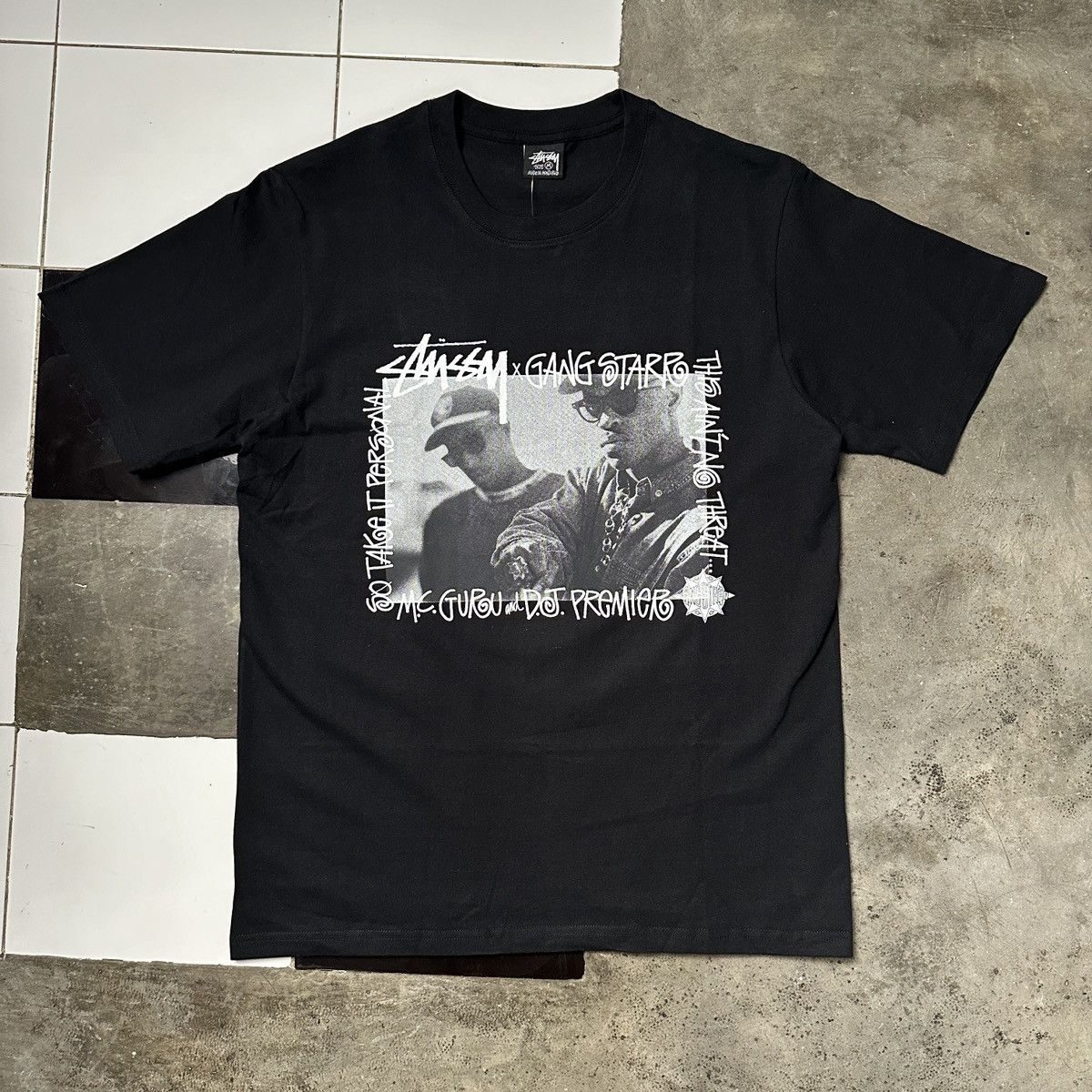 Streetwear × Stussy GANGSTARR STUSSY TAKE IT PERSONAL TEE - BLACK | Grailed