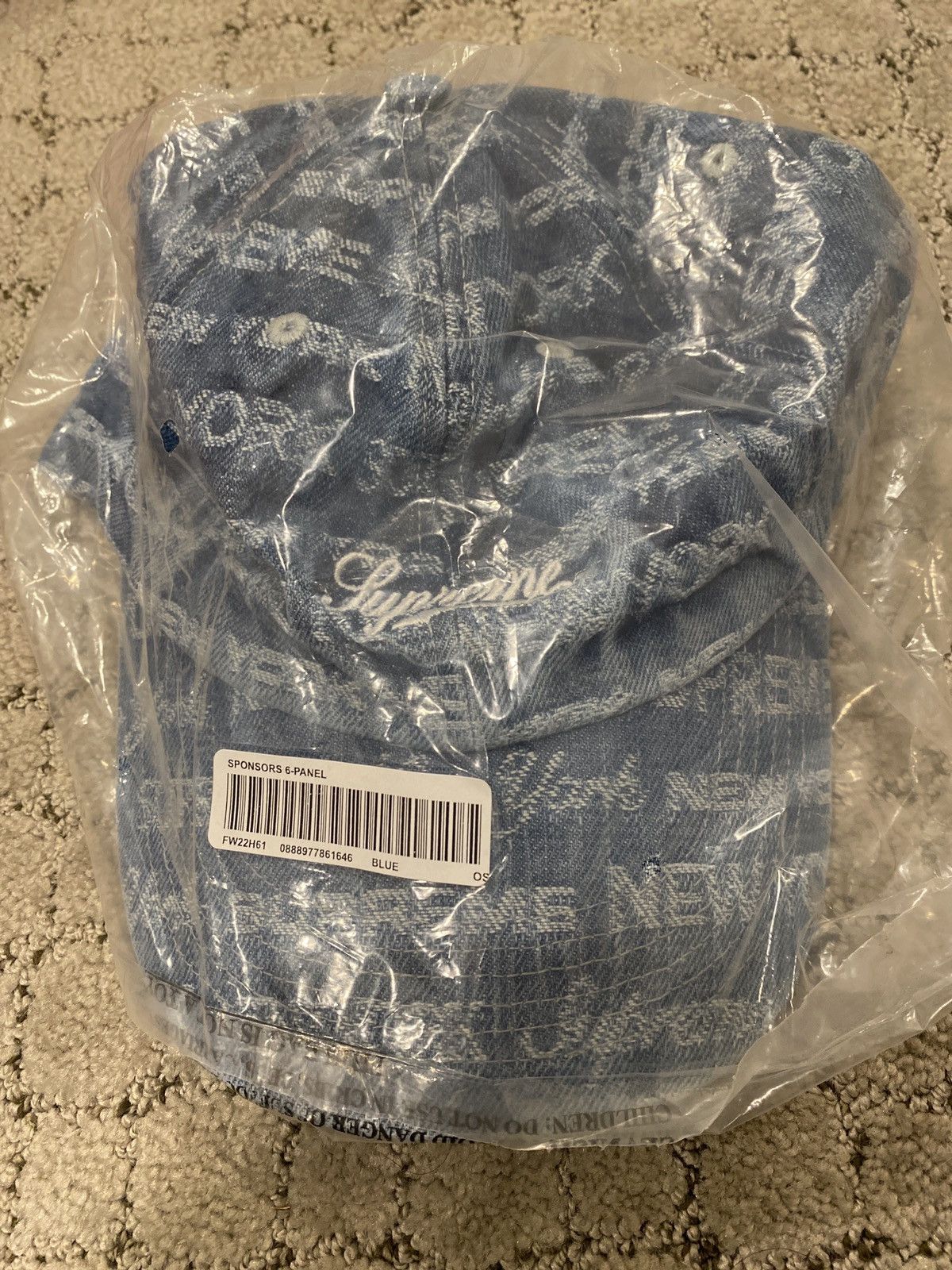 Supreme Supreme sponsors 6 panel cap Size ONE SIZE - 3 Thumbnail