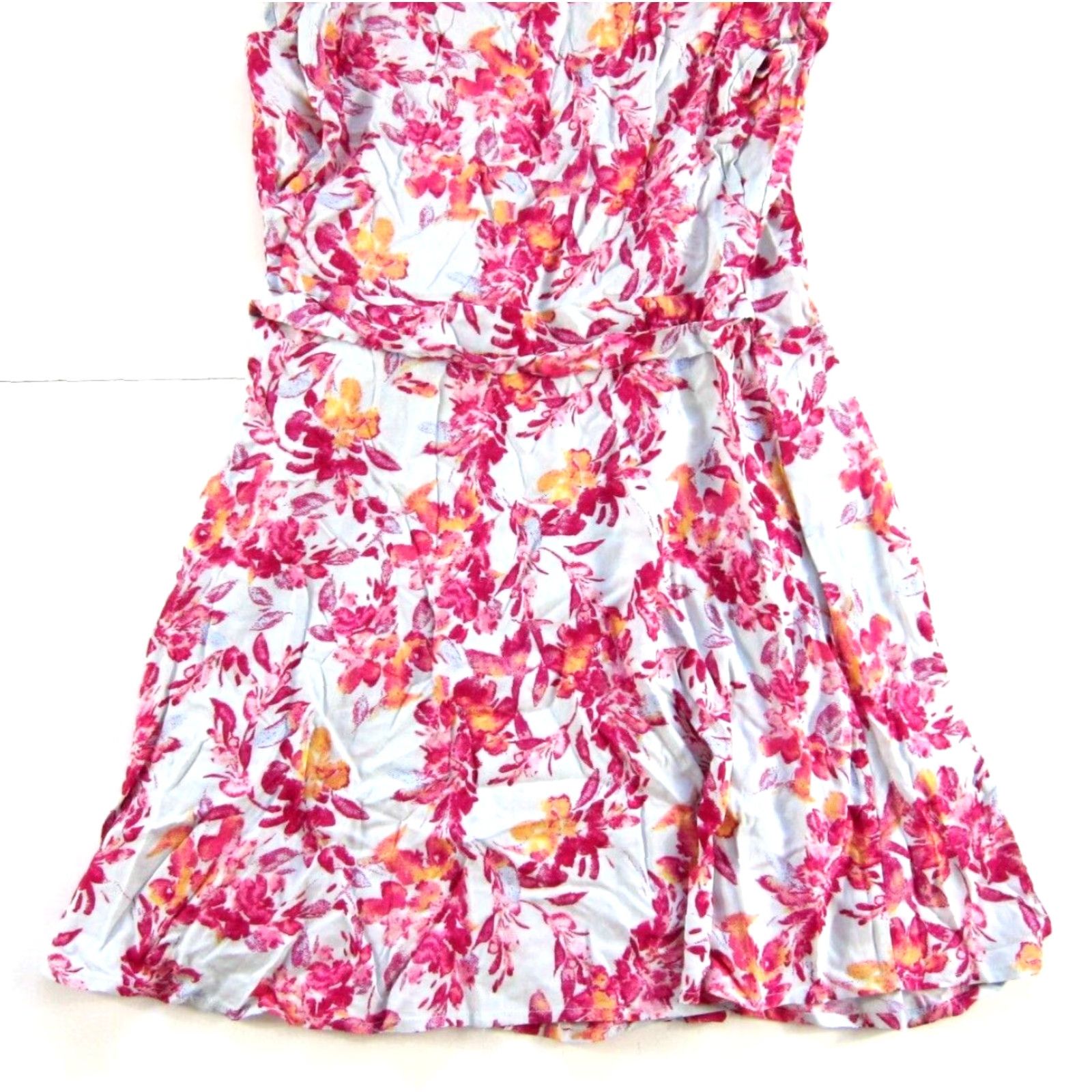 Vintage VINTAGE Ella Moss Wrap Dress S Bohemian Floral Pink Rayon? Size S / US 4 / IT 40 - 6 Thumbnail