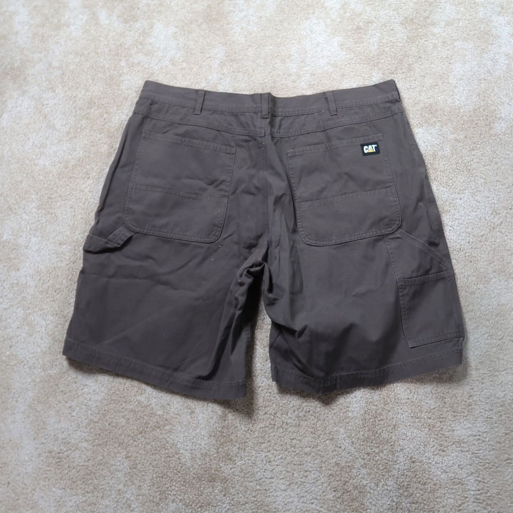 Vintage VINTAGE CAT Carpenter Shorts Mens 40 Brown Canvas Workwear Bermuda 5-Pocket Design Regular Mid Rise Jeans Style Workwear Mens Brown Canvas Shorts Size US 40 / EU 56 - 5 Thumbnail
