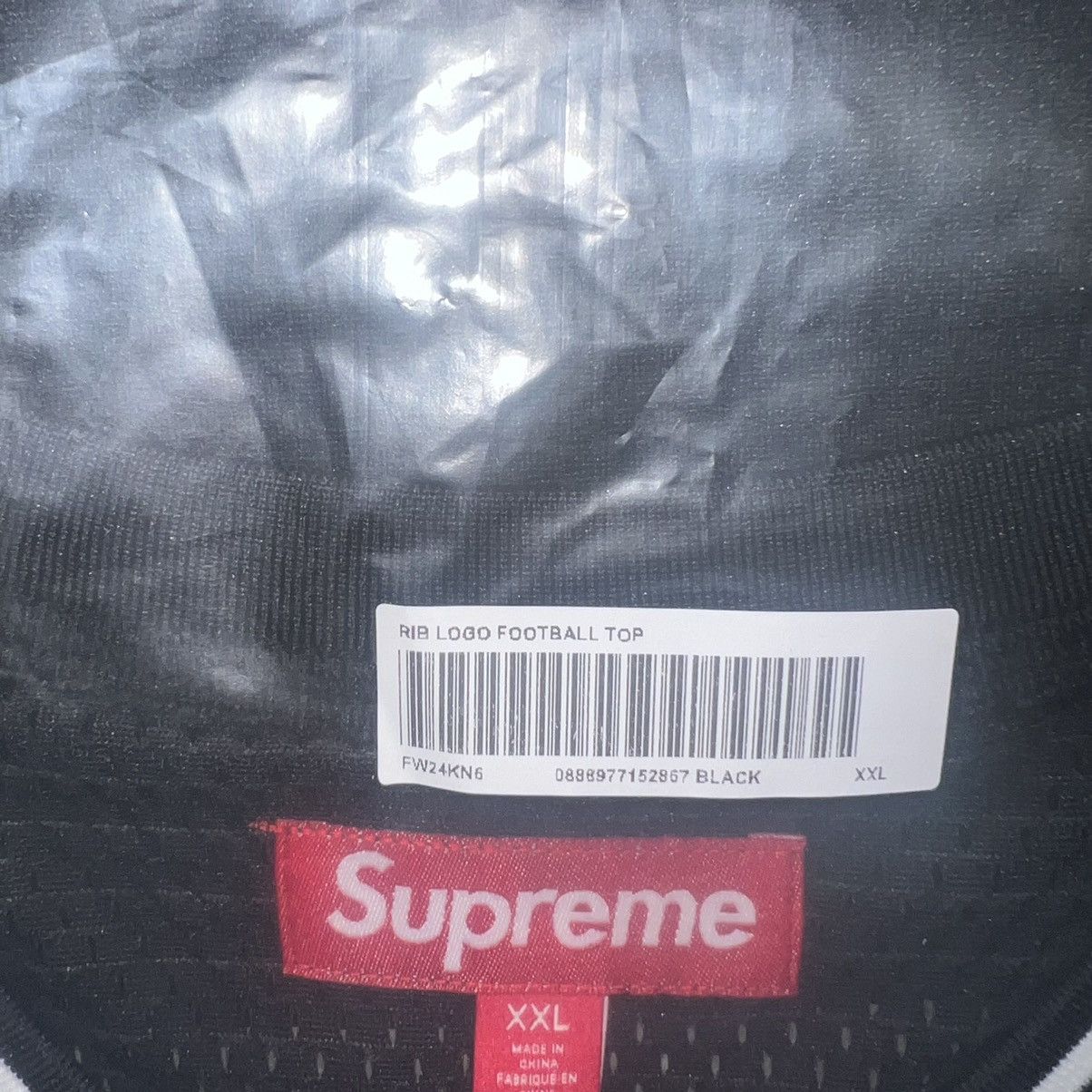 Supreme Supreme Jaquard Rib Football Jersey Black Size: XXL Size US XXL / EU 58 / 5 - 4 Thumbnail