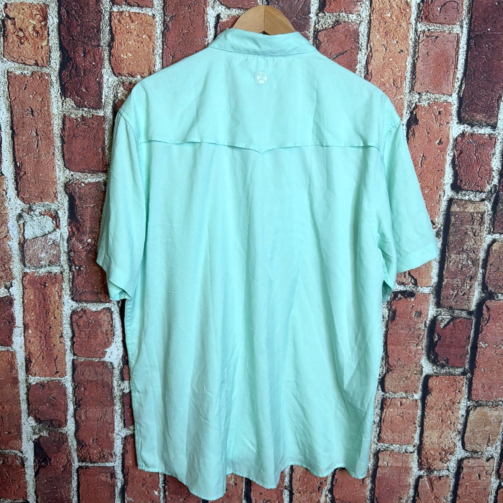 Vintage HOOEY HABITAT Shirt Mens XL Teal Sol Pearl Snap Flap Pockets Vented NWT Size US XL / EU 56 / 4 - 4 Thumbnail