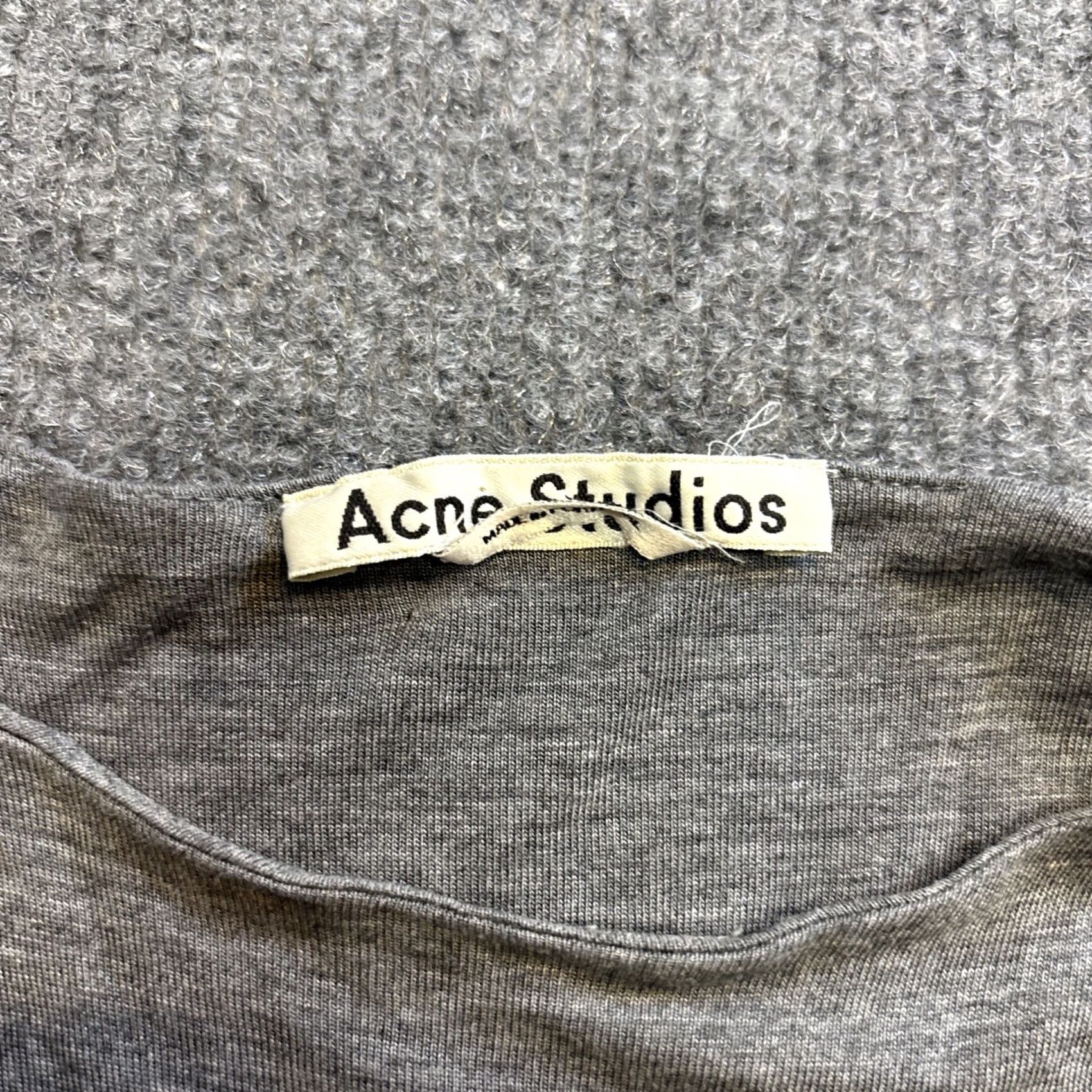 Acne Studios Acne Studios Emilia Grey Bubble Hem Stretch Mini Dress S Long Sleeve Women Regular Gray Knit Short Fall Spring Winter Portugal Size S / US 4 / IT 40 - 3 Thumbnail