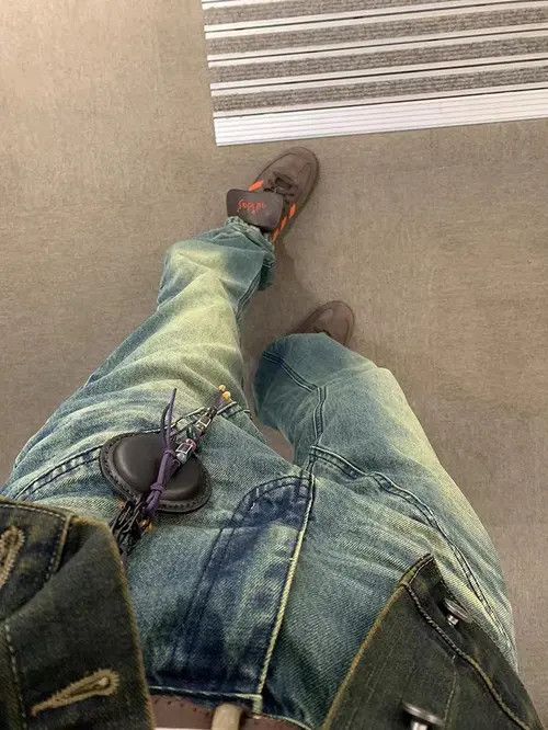 VIBE Vintage distressed washed corrugated bootcut jeans Size US 31 - 4 Thumbnail